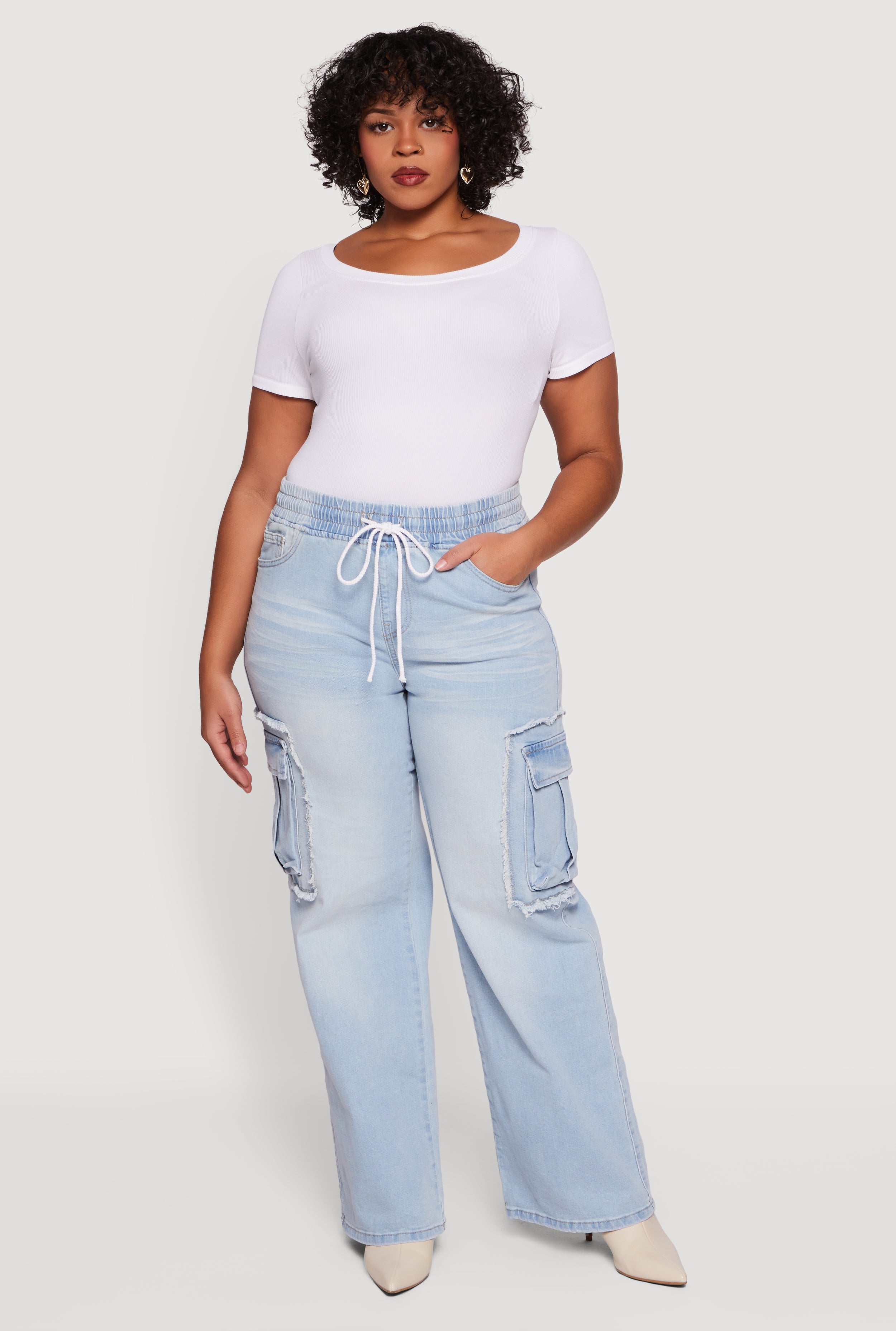 Jeans With Drawstring | Rainbow Shops
