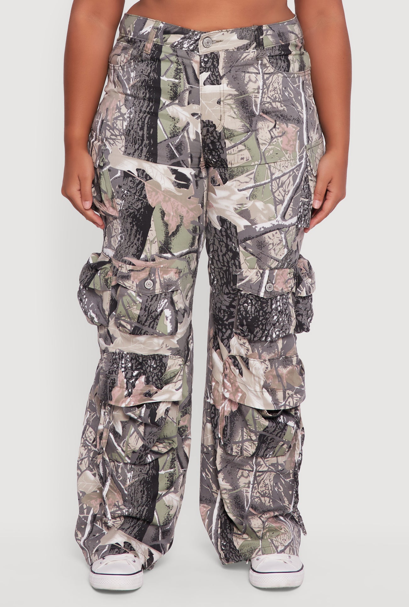 Plus Size VIP Camo Wide Leg Utility Pants