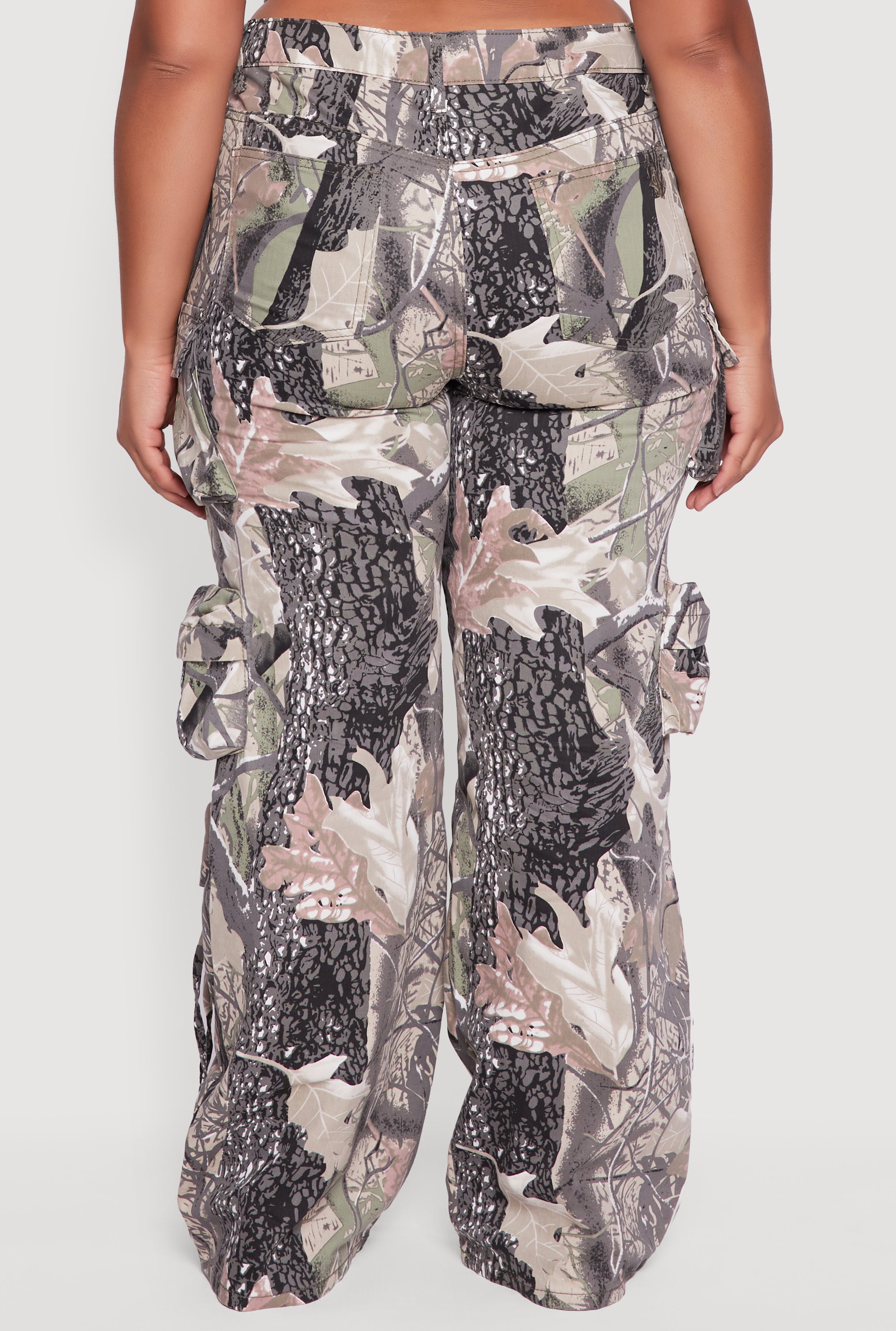 Plus Size VIP Camo Wide Leg Utility Pants