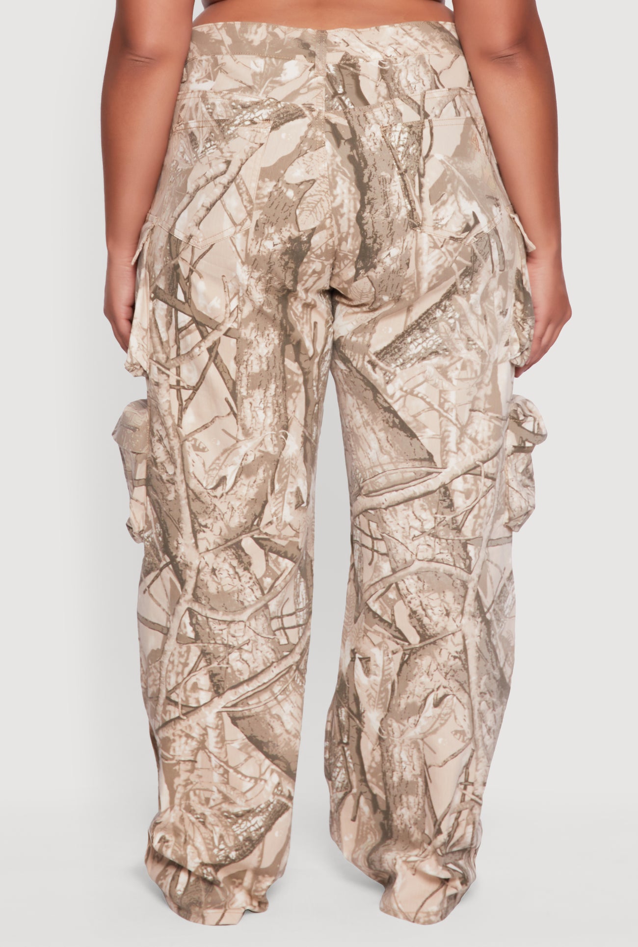 Plus Size VIP Camo Wide Leg Cargo Pants