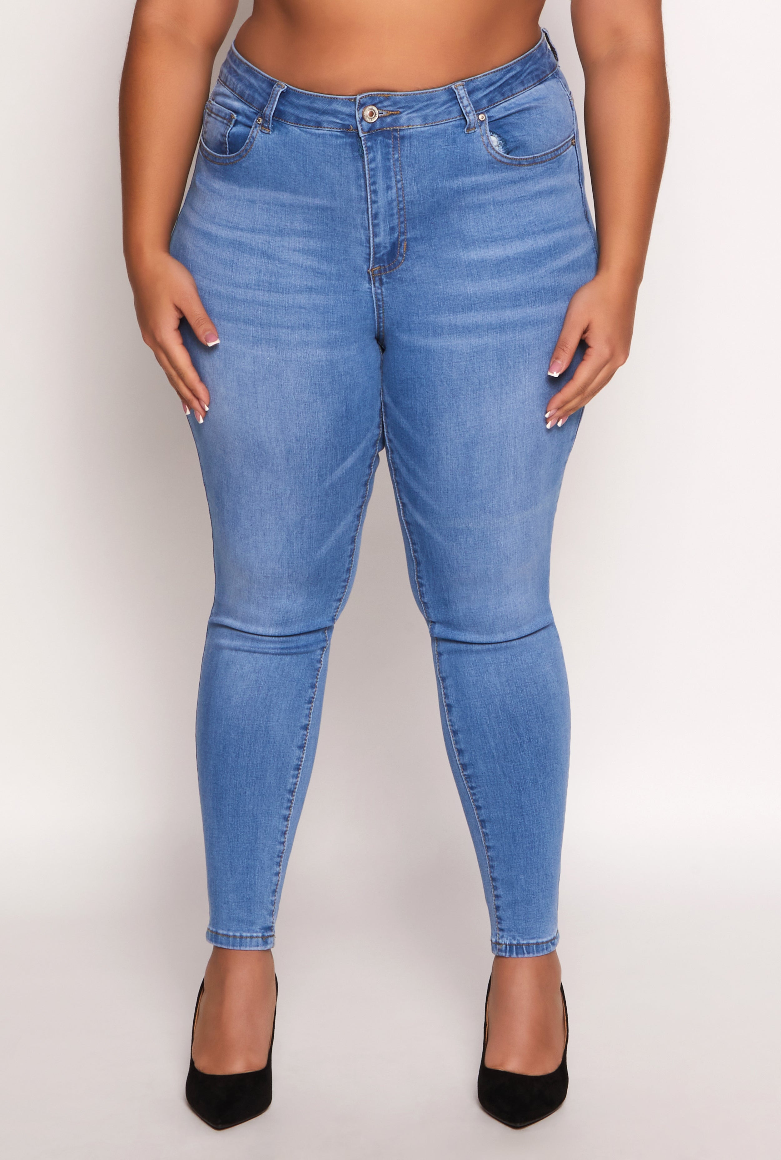 Plus Size WAX High Waisted Skinny Jeans