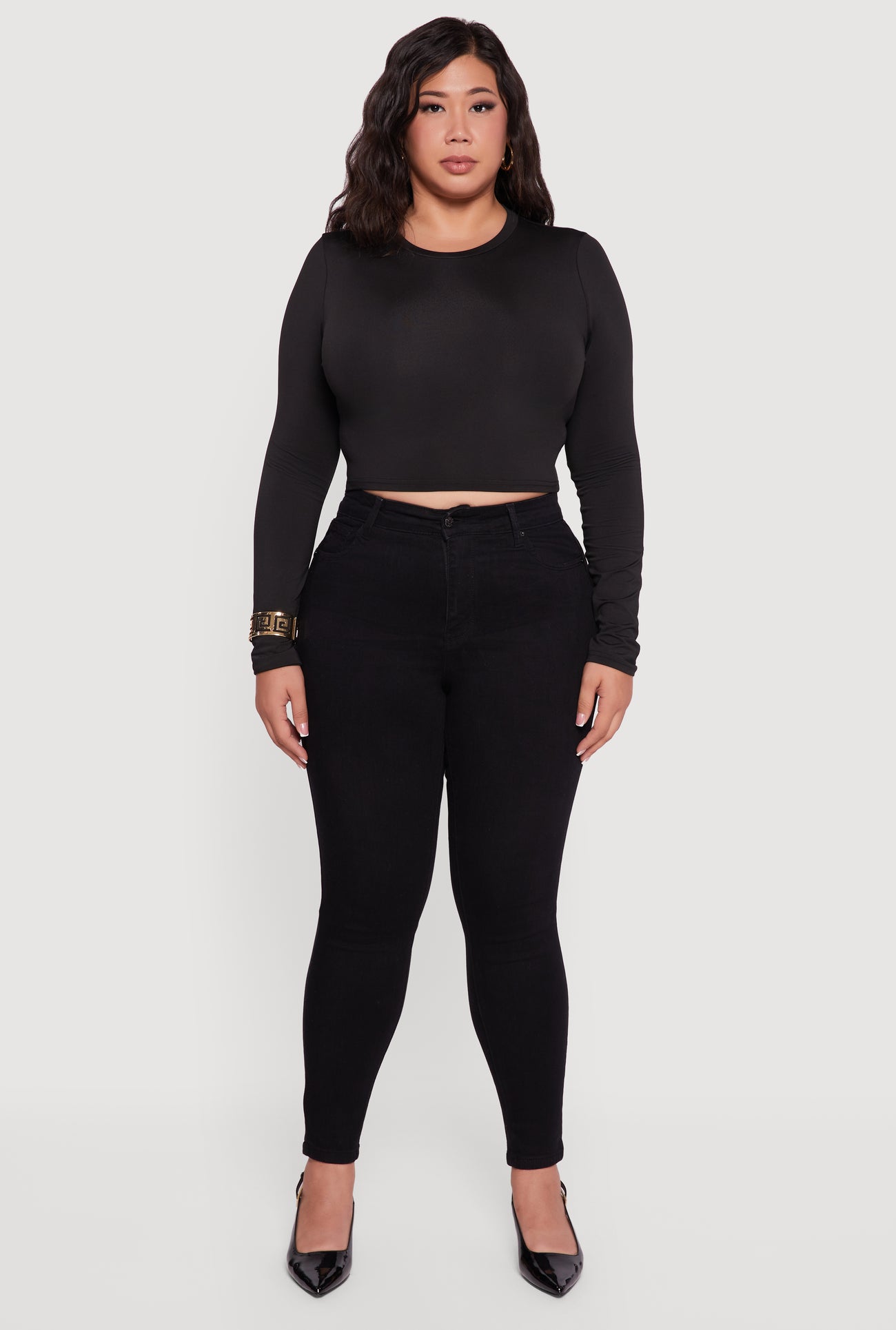 Plus Size WAX Push Up High Rise Skinny Jeans