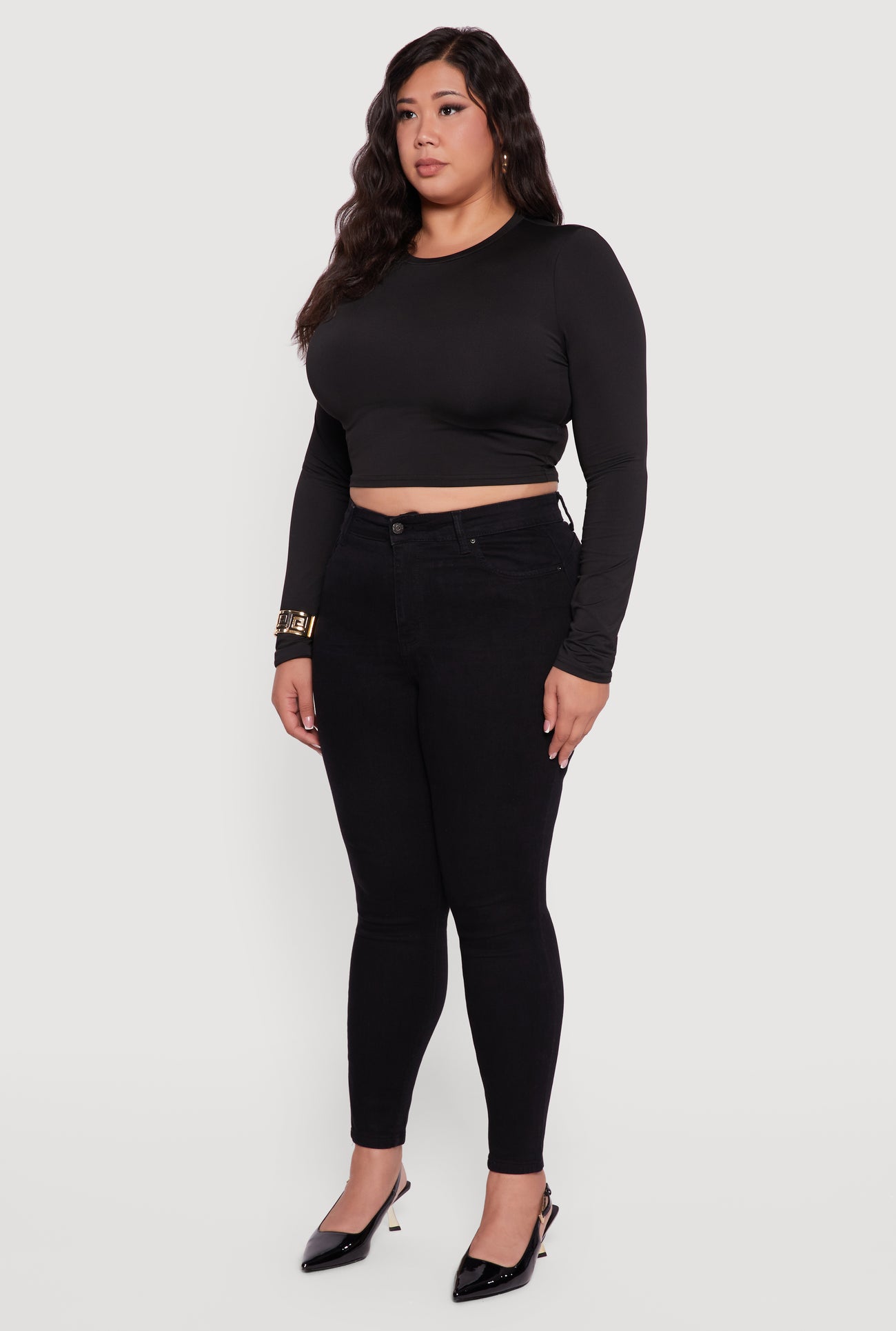 Plus Size WAX Push Up High Rise Skinny Jeans