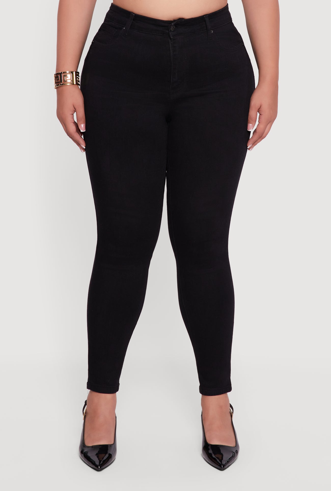 Plus Size WAX Push Up High Rise Skinny Jeans
