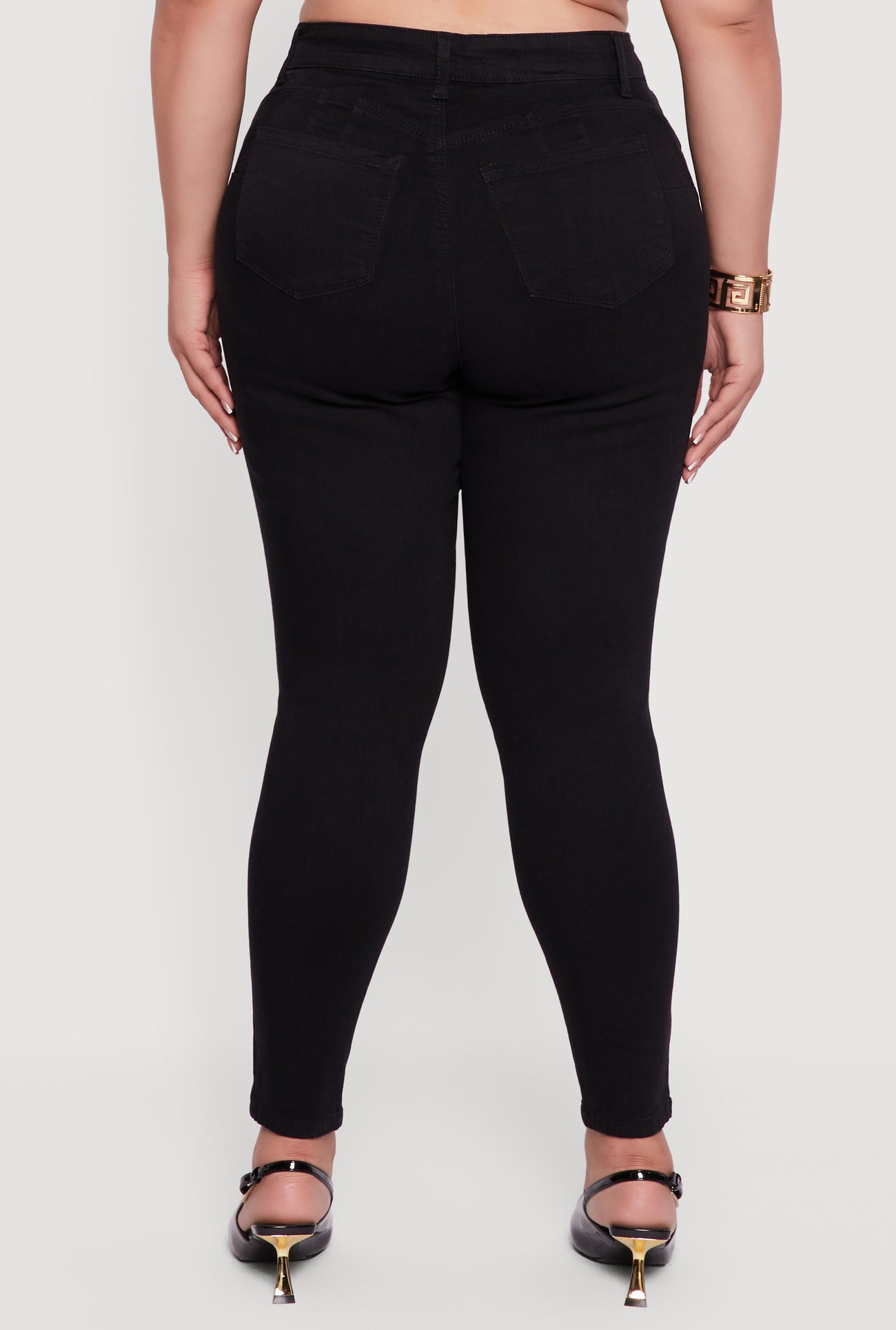 Plus Size WAX Push Up High Rise Skinny Jeans