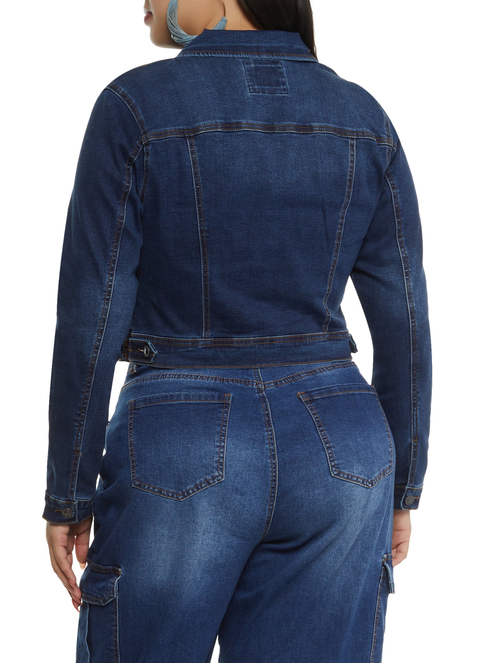 人気の Plus Jacket Denim Solid WAX Size パンツ
