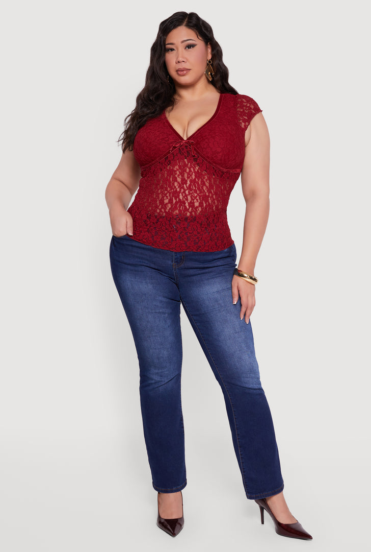 Blouse Chemisier Transparente Taille Plus 1X - Marque Forever 21 - Occasion Très Bon état