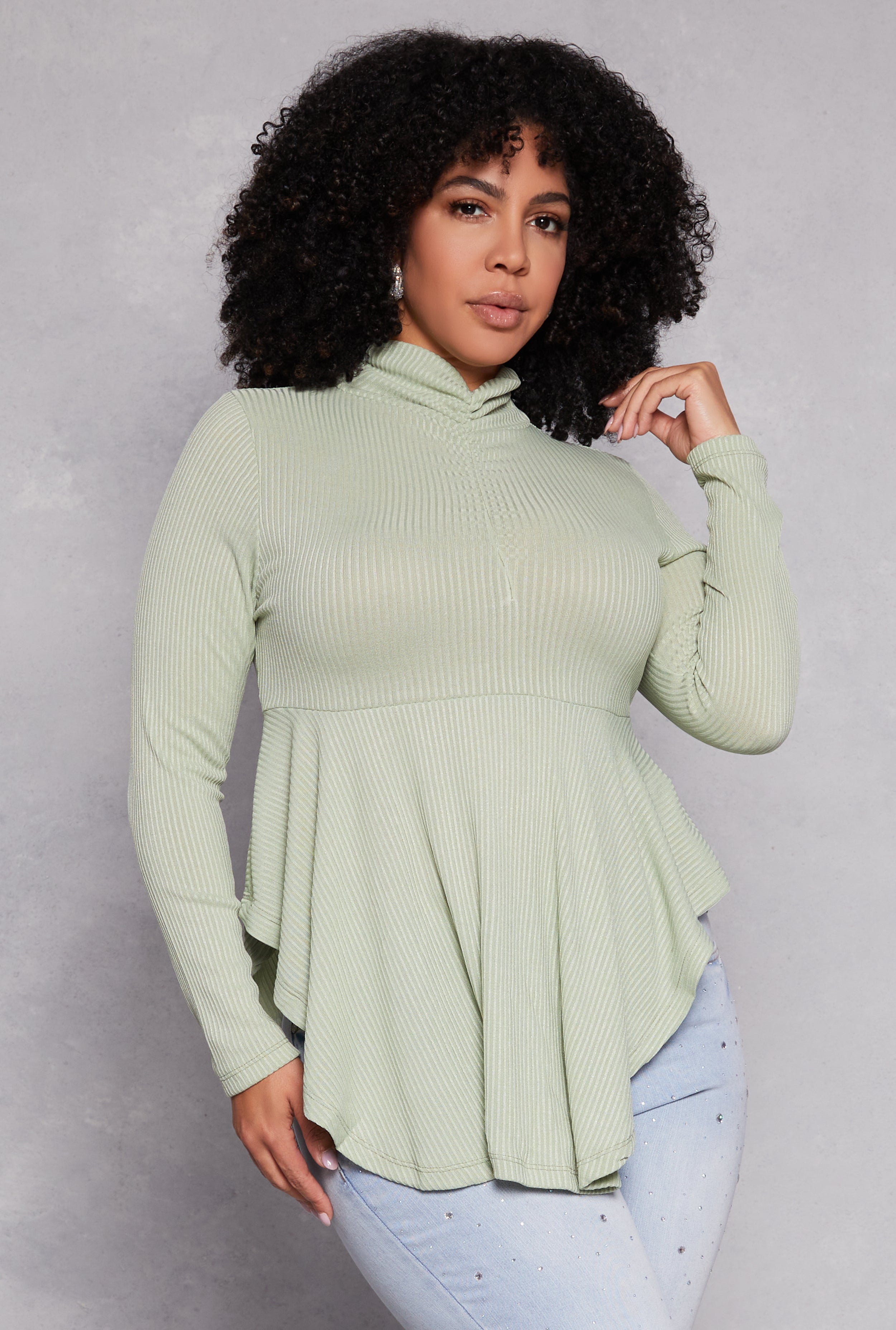 rainbow peplum top