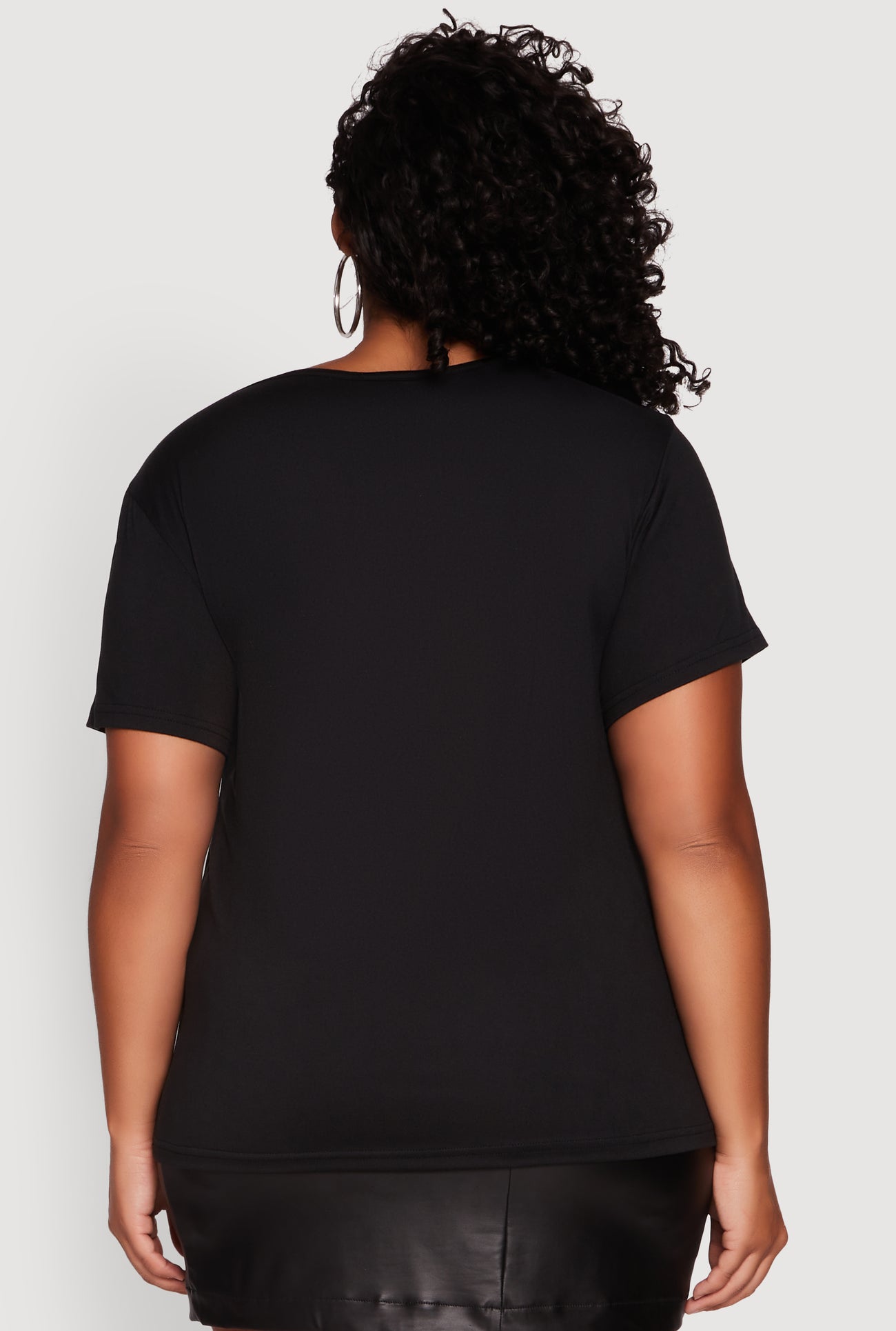 Plus Size Chain Detail Rhinestone Boss Top