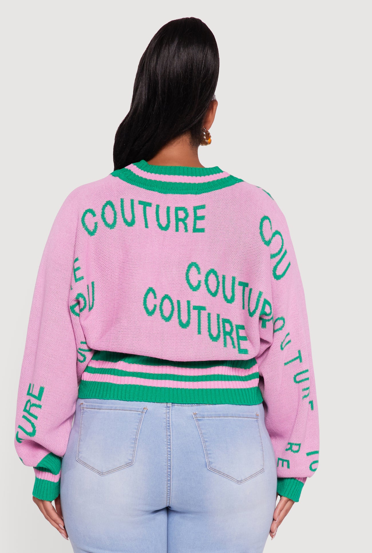 Plus Size Couture V-Neck Sweater