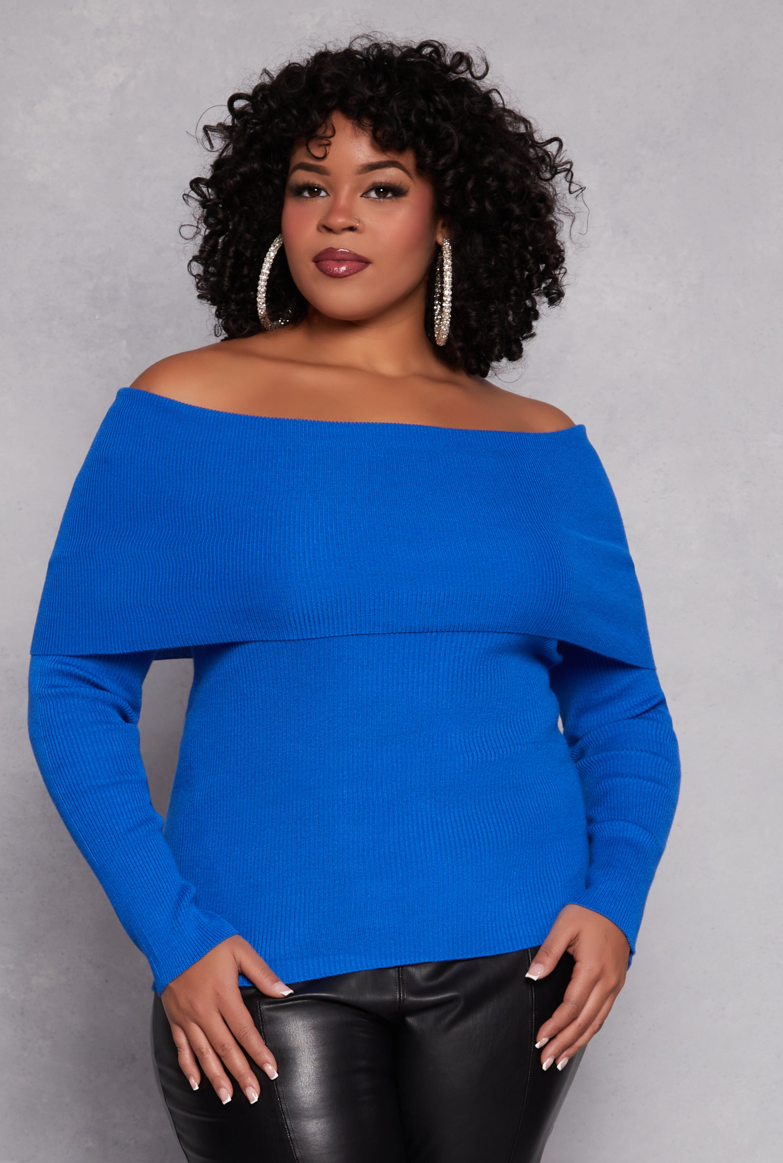 Cute plus size off the shoulder shirts 2025