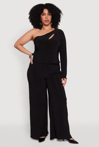 Plus Size Wide Waist Palazzo Pants