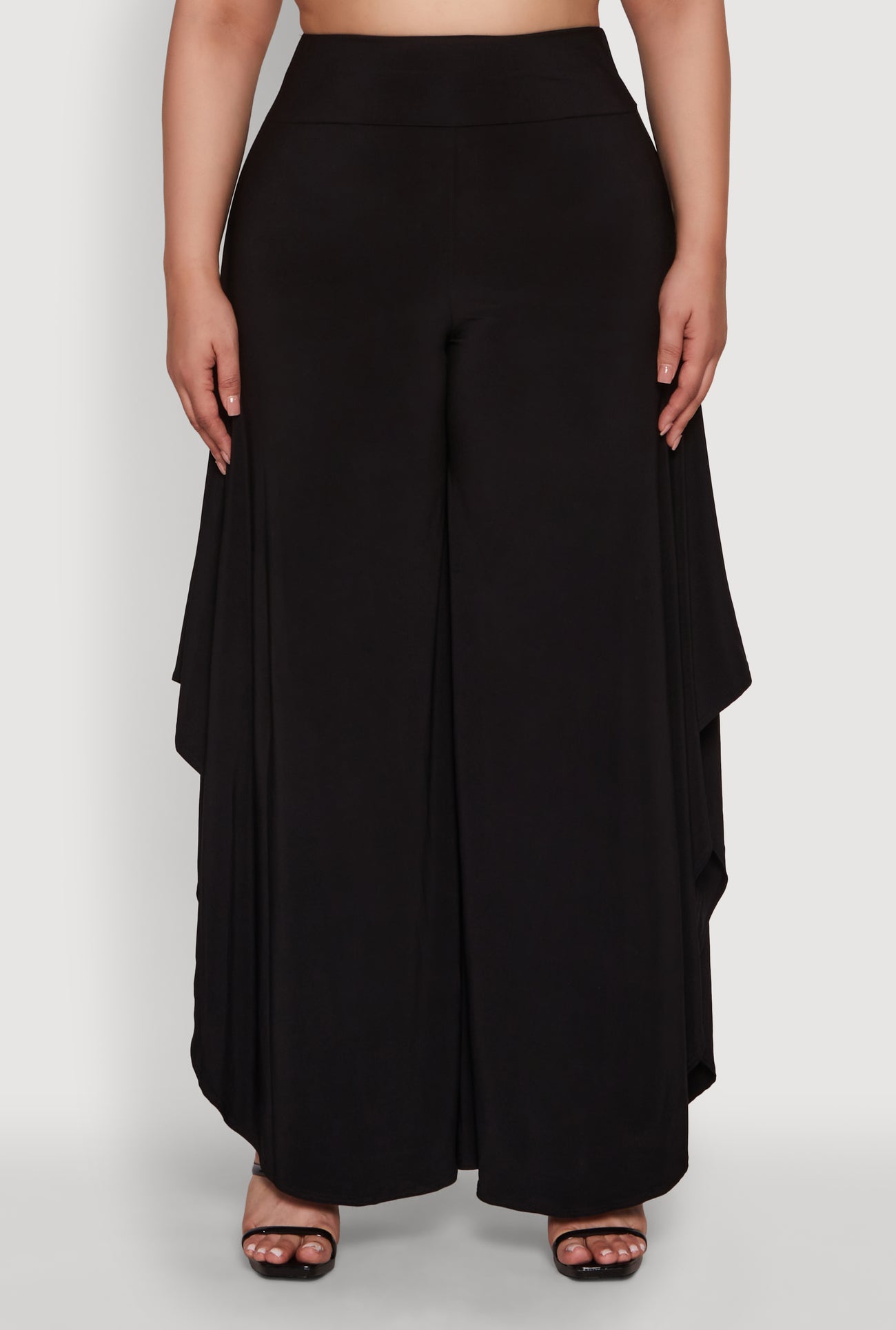 Plus Size Stylish High-Waisted Tulip Leg Palazzo Pants