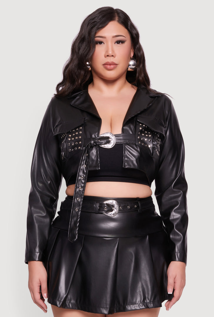 bishop and young faux leather dress Selma Dress – Bishop + Young main image 1