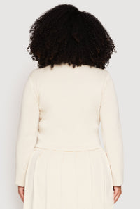 Plus Size Daisy Cropped Cardigan