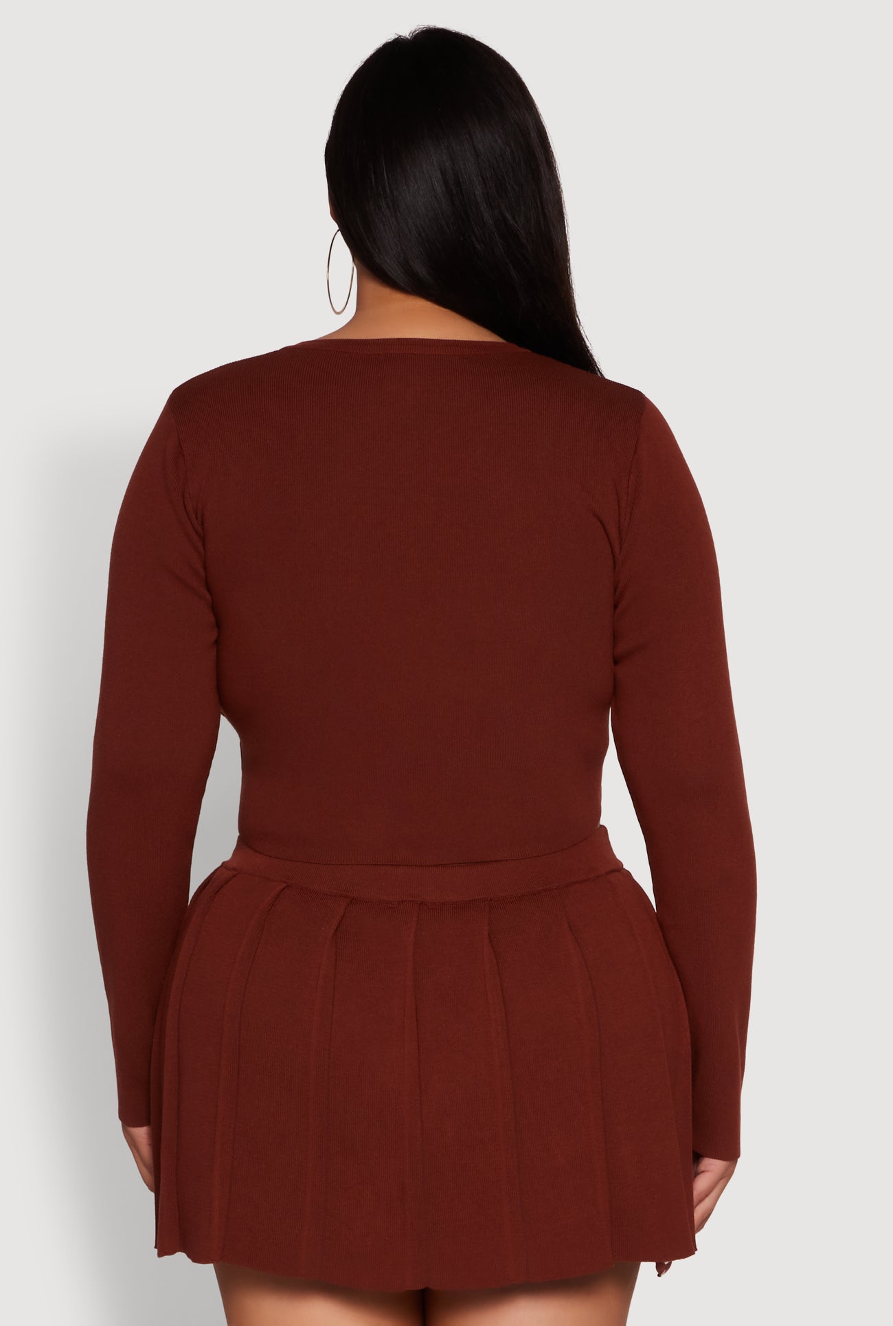 Plus Size Classic Fit Solid Button Front Cardigan