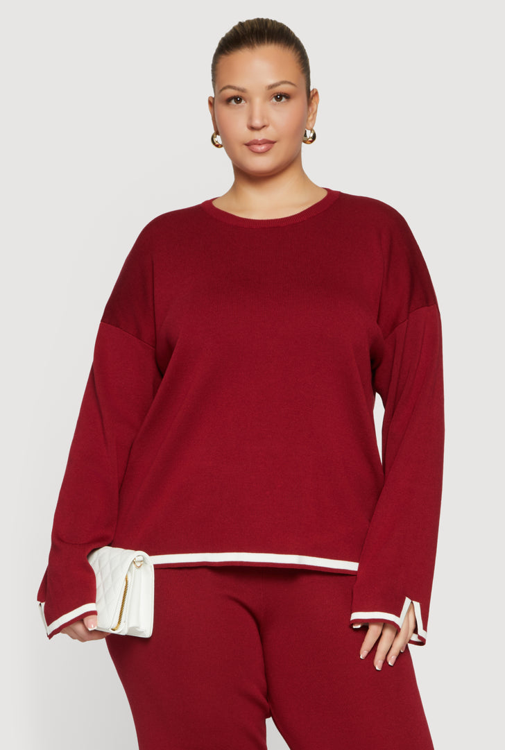 Plus Size Burgundy Sweaters | Everyday Low Prices | Rainbow Plus Size Burgundy Sweaters | Everyday Low Prices | Rainbow