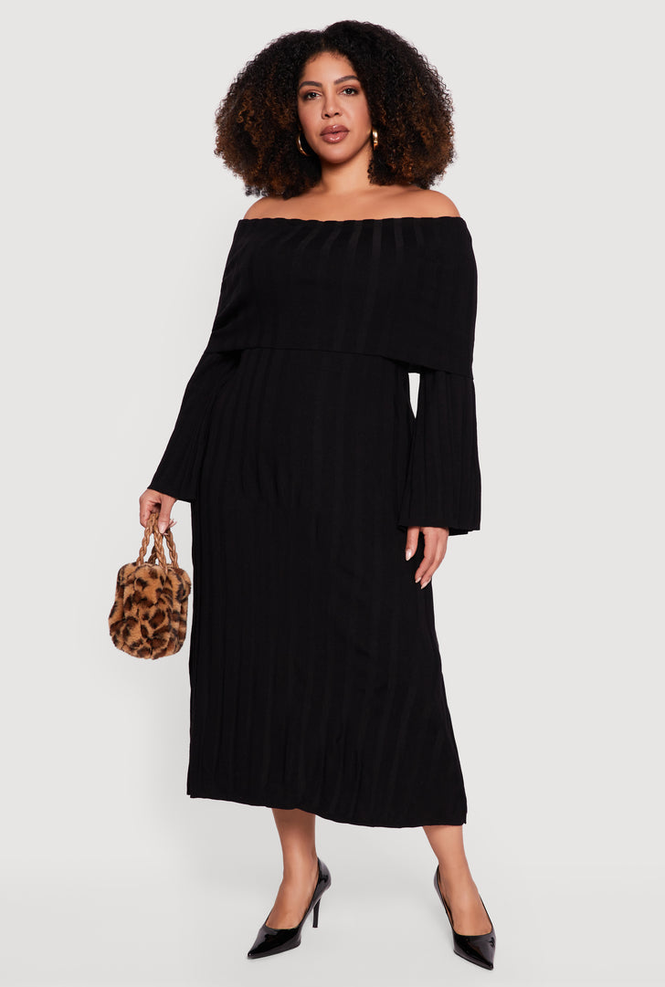 Plus Size Off The Shoulder Dresses | Everyday Low Prices | Rainbow Plus Size Off The Shoulder Dresses | Everyday Low Prices | Rainbow