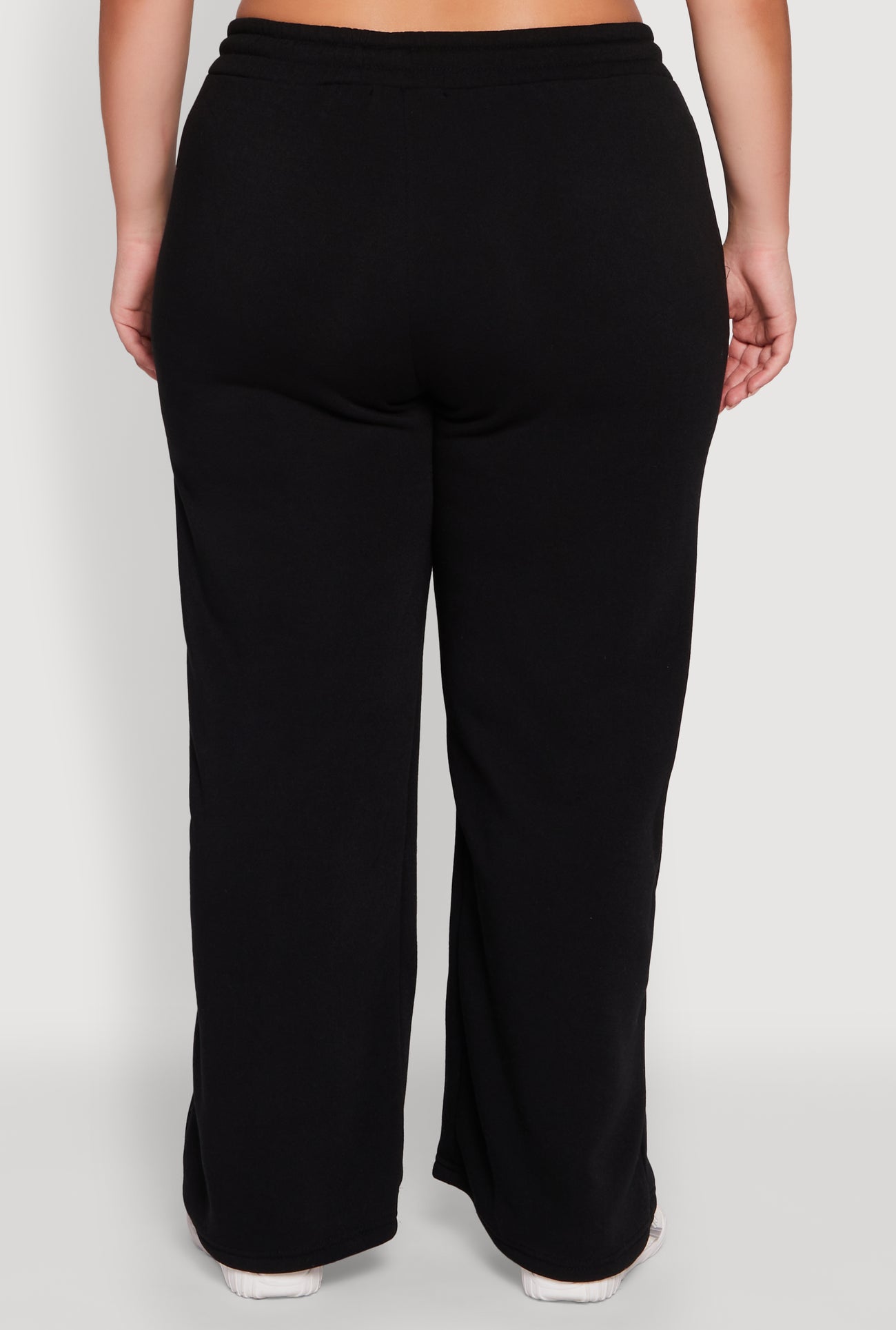 Plus Size Drawstring Waist Wide Leg Sweatpants