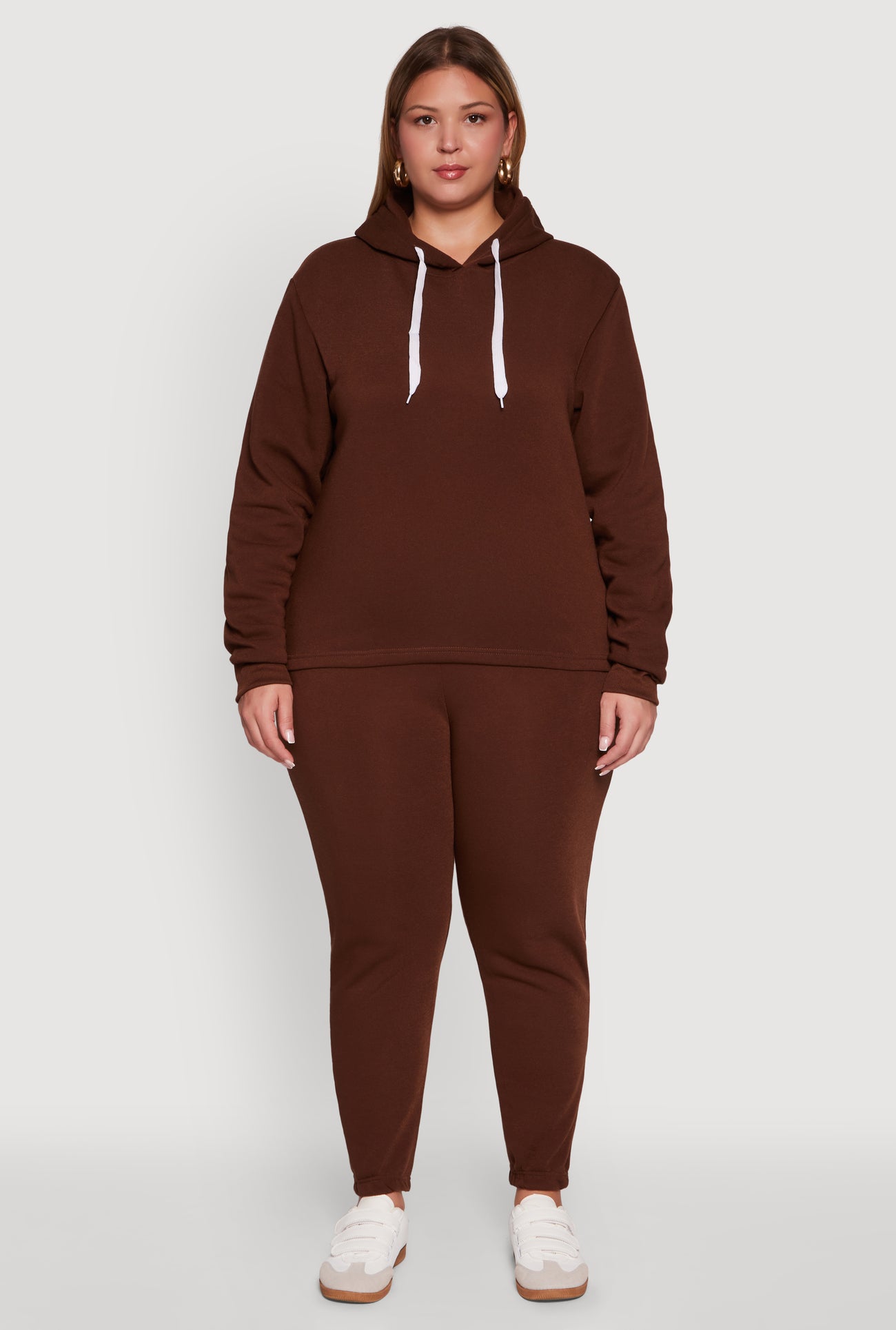 Plus Size Fleece High Waisted Sweatpants