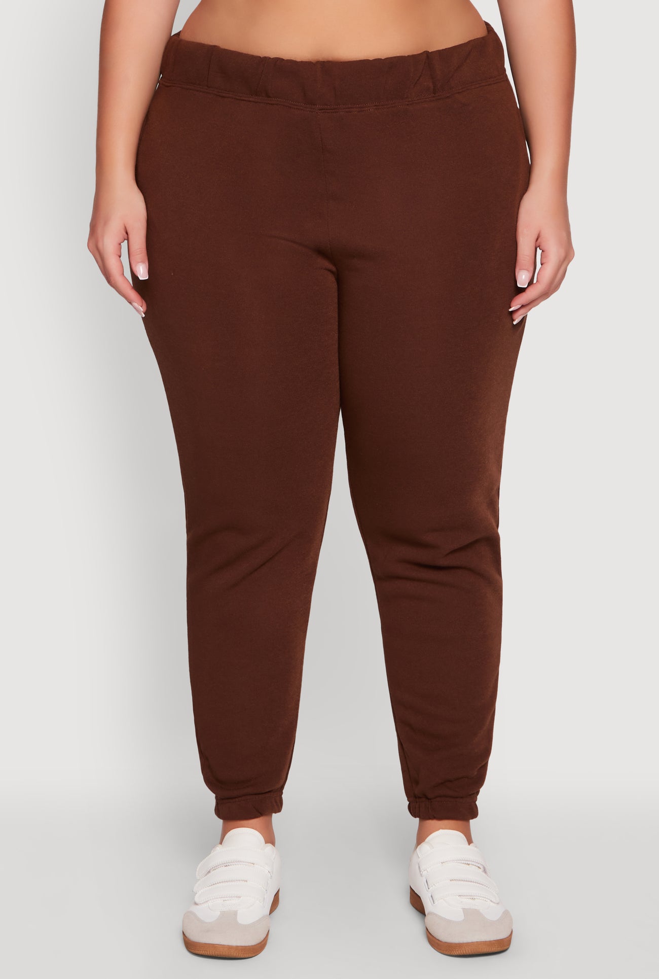Plus Size Fleece High Waisted Sweatpants