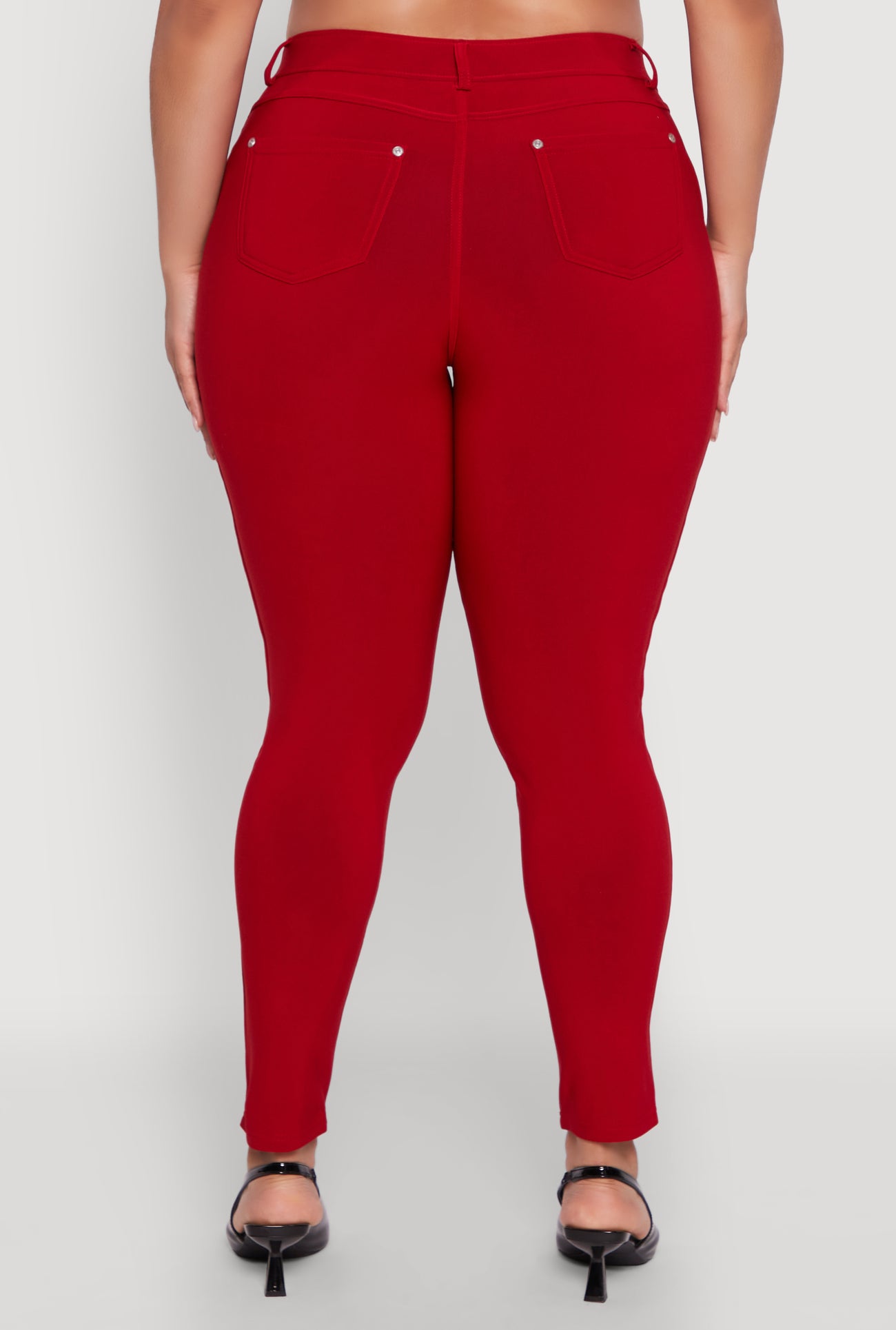 Plus Size Scuba High Waisted Push Up Dress Pants