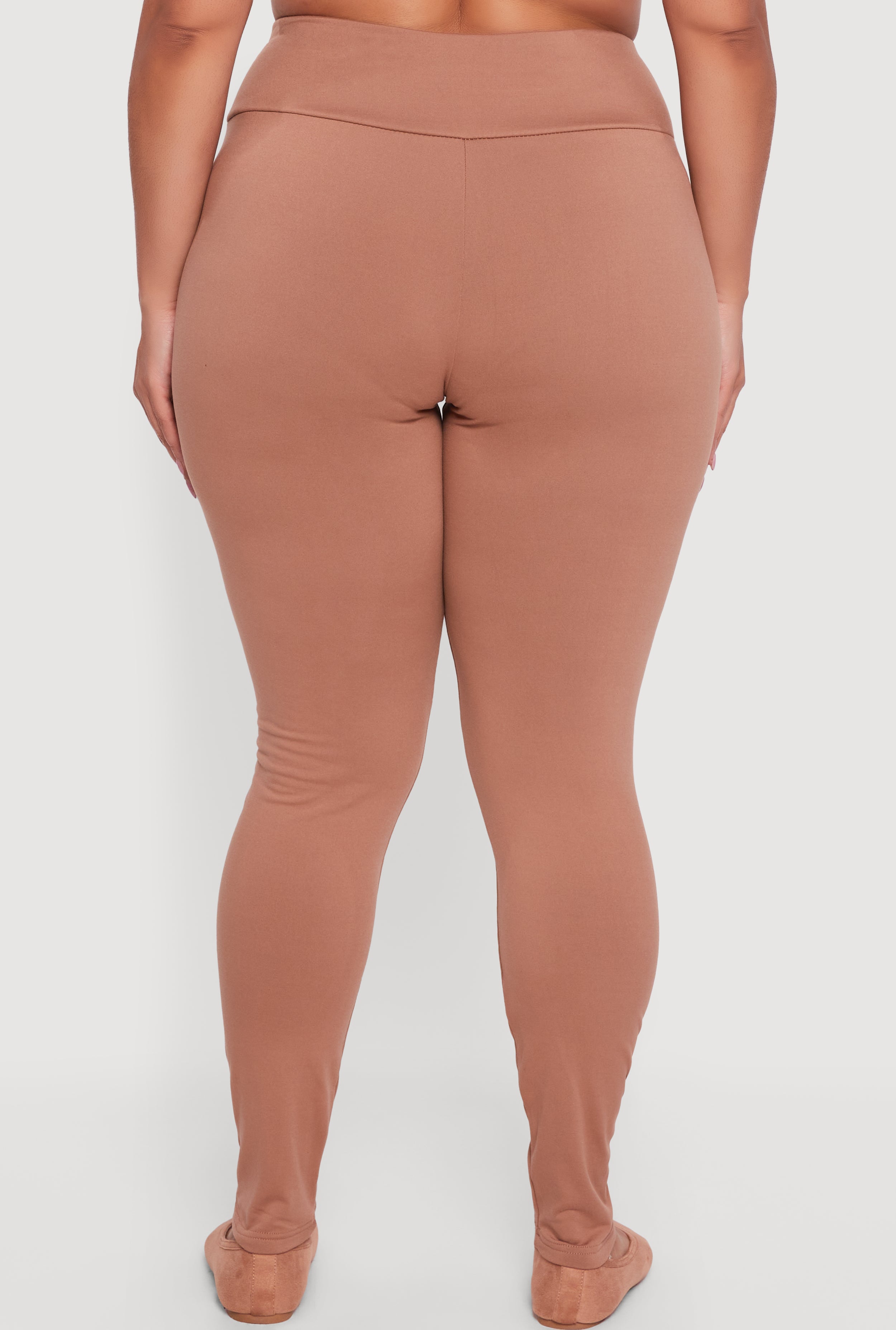 Plus Size Soft Knit High Waisted Leggings