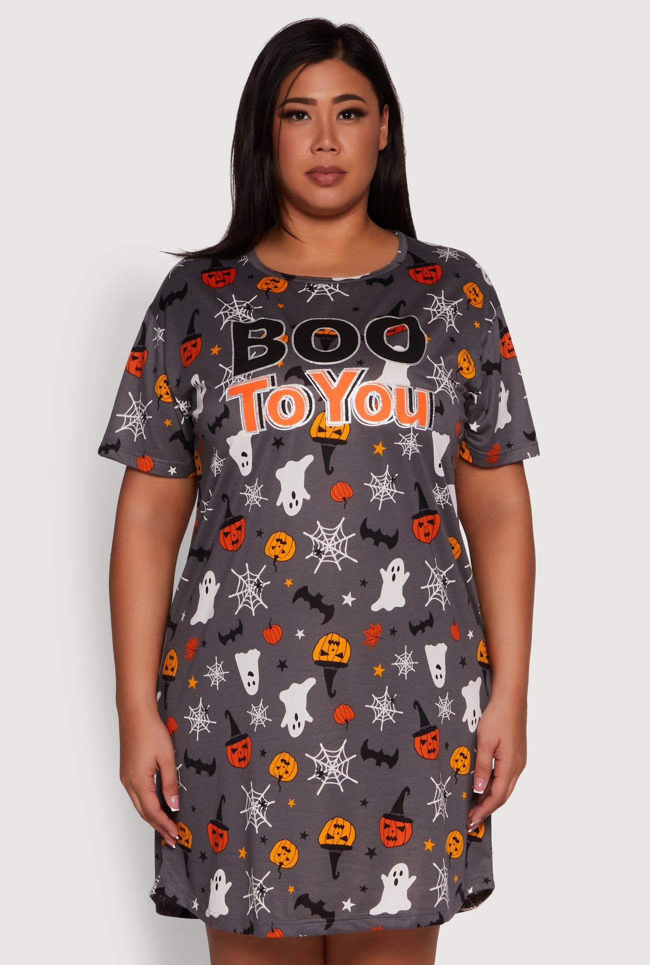 Plus Size Halloween Boo To You Graphic Sleepshirt