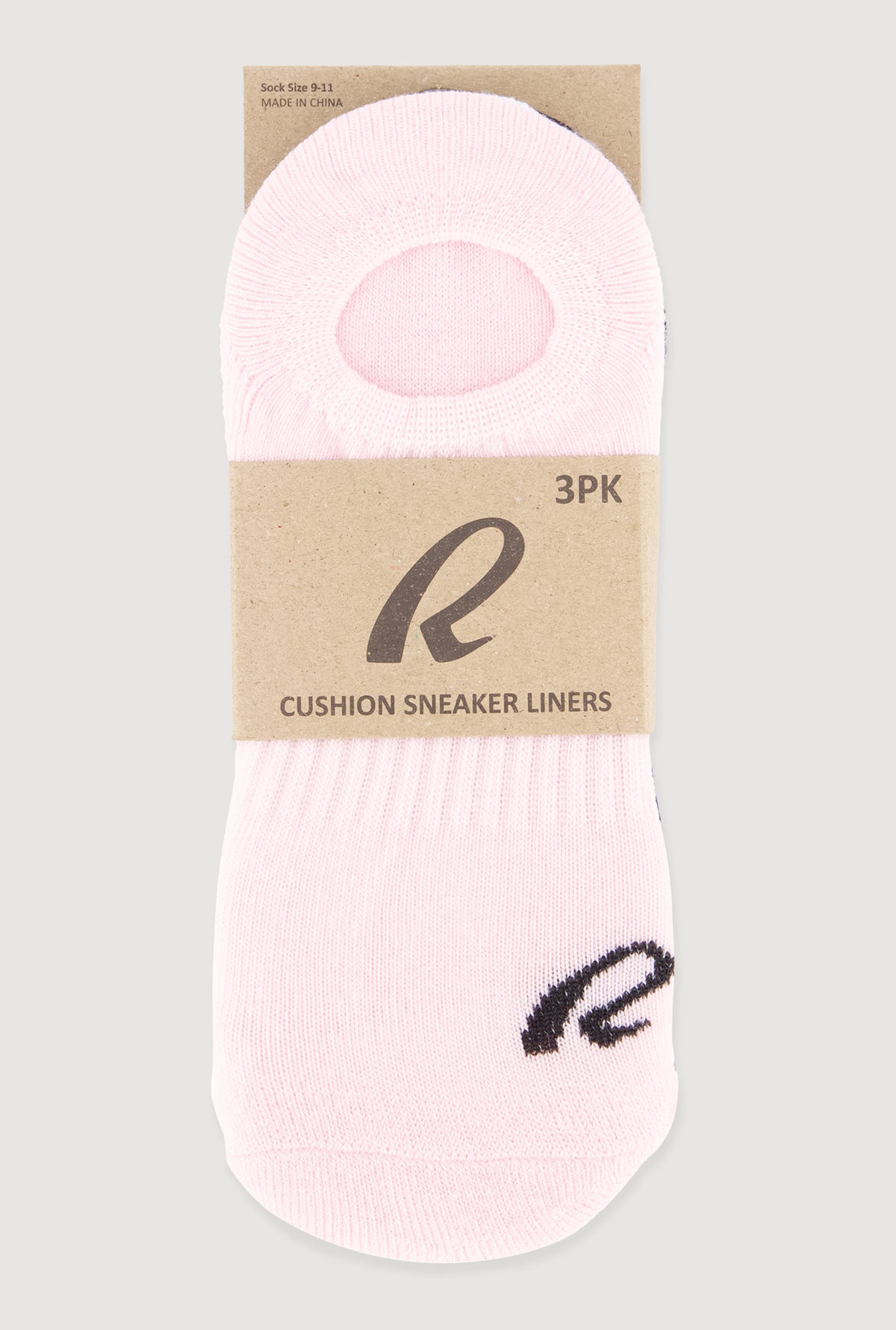 R Collection Cushion Sneaker Liner Socks 3 Pack