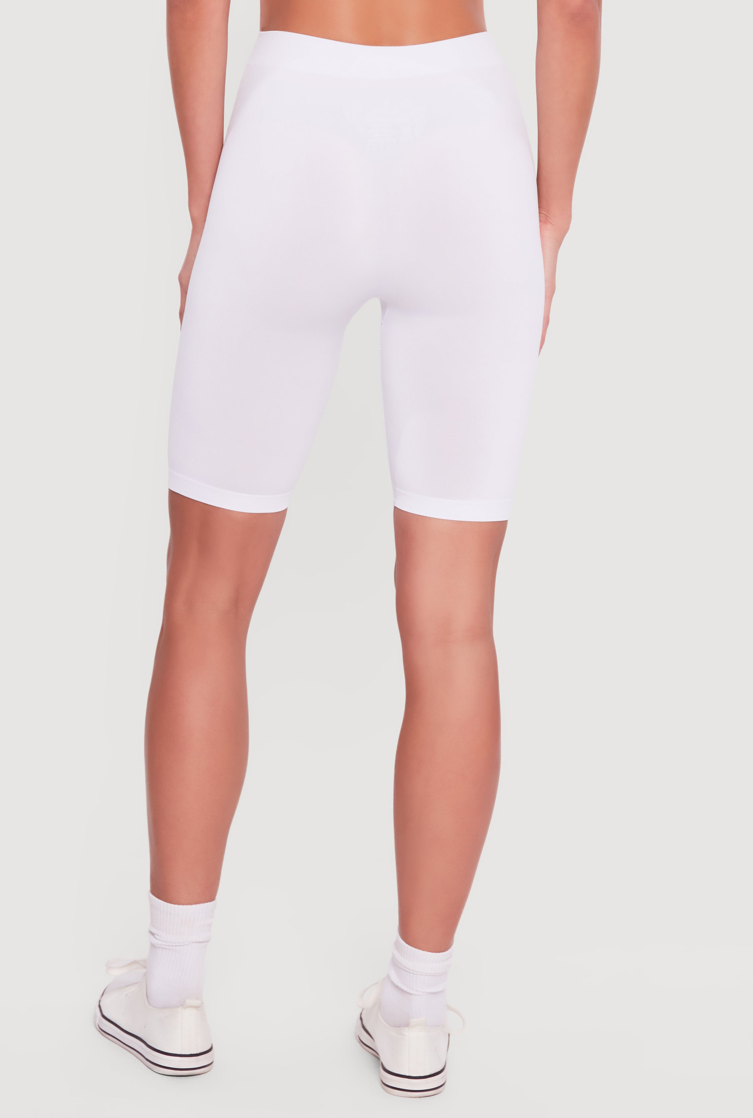 High Waisted Seamless Basic Bike Shorts