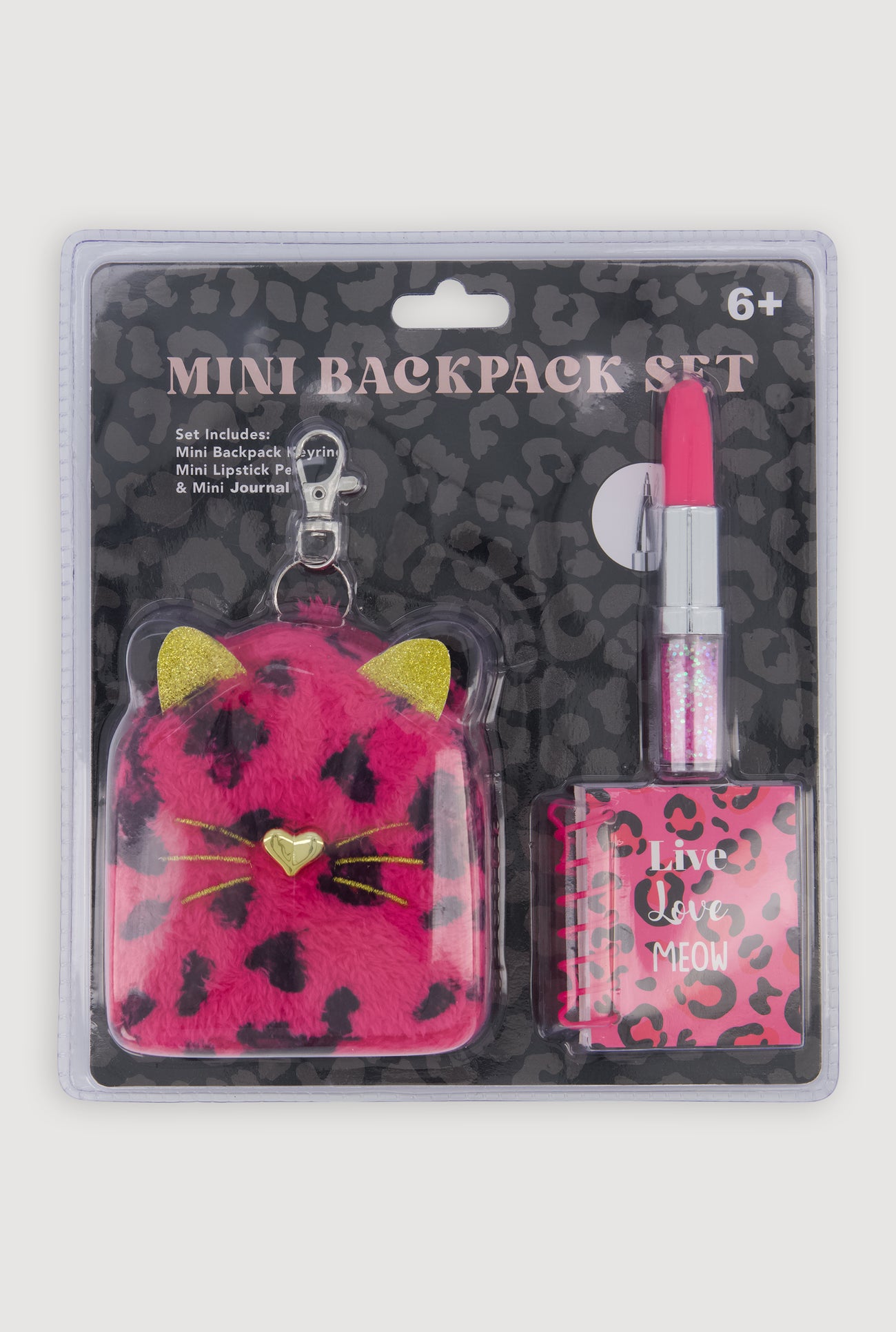 brown leopard print faux fur mini backpack Girls Mini Faux Fur Leopard Print Backpack Set