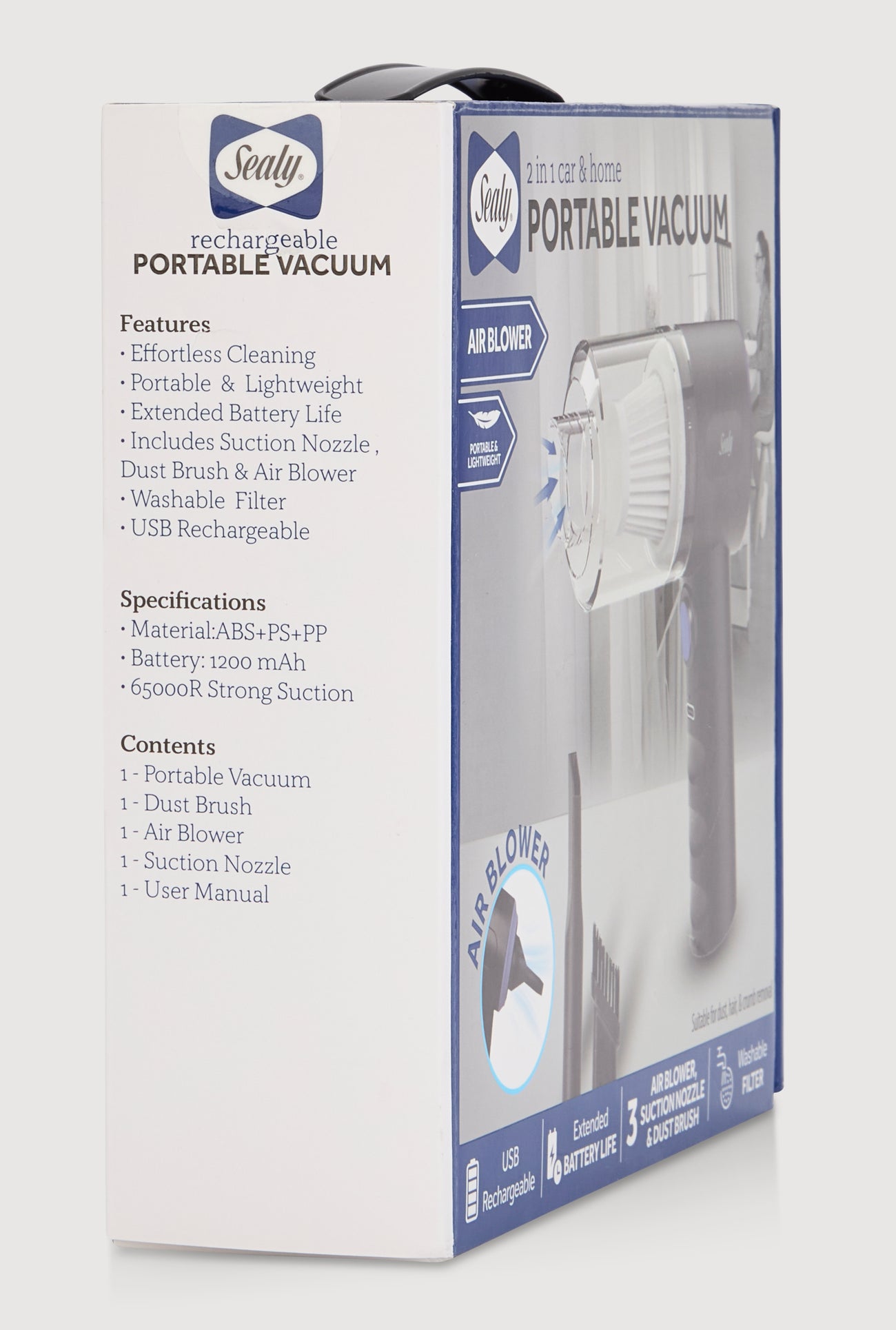 2 In 1 Car and Home Portable Vacuum