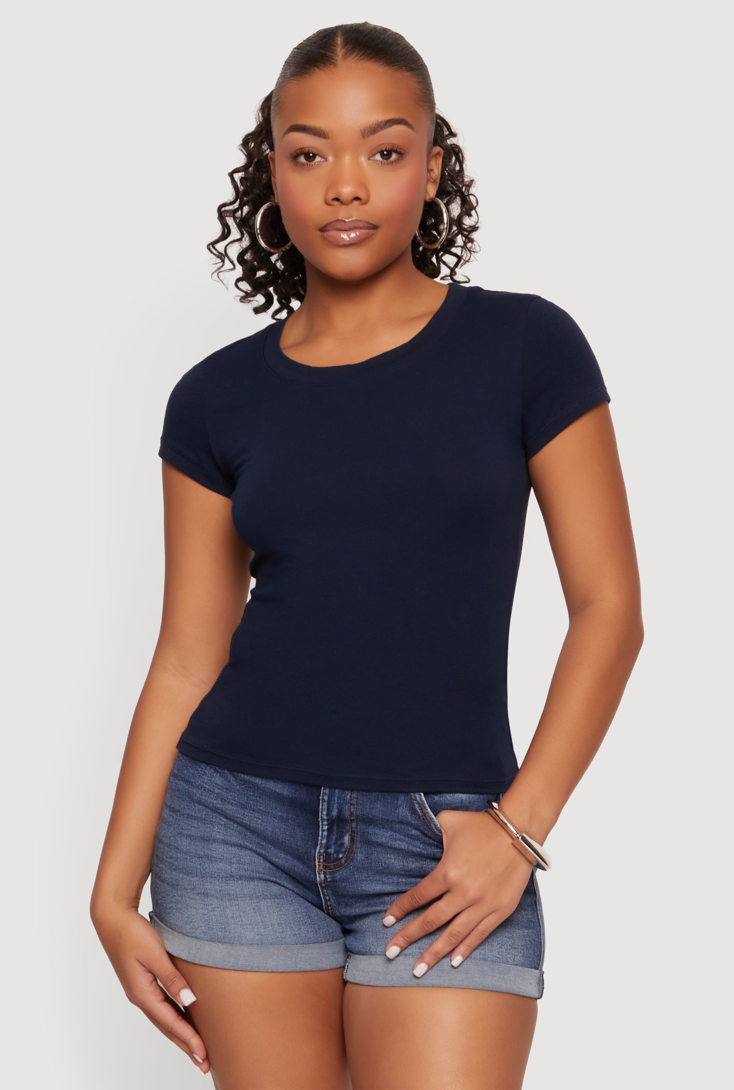 Basic Crew Neck Short Sleeve Tee