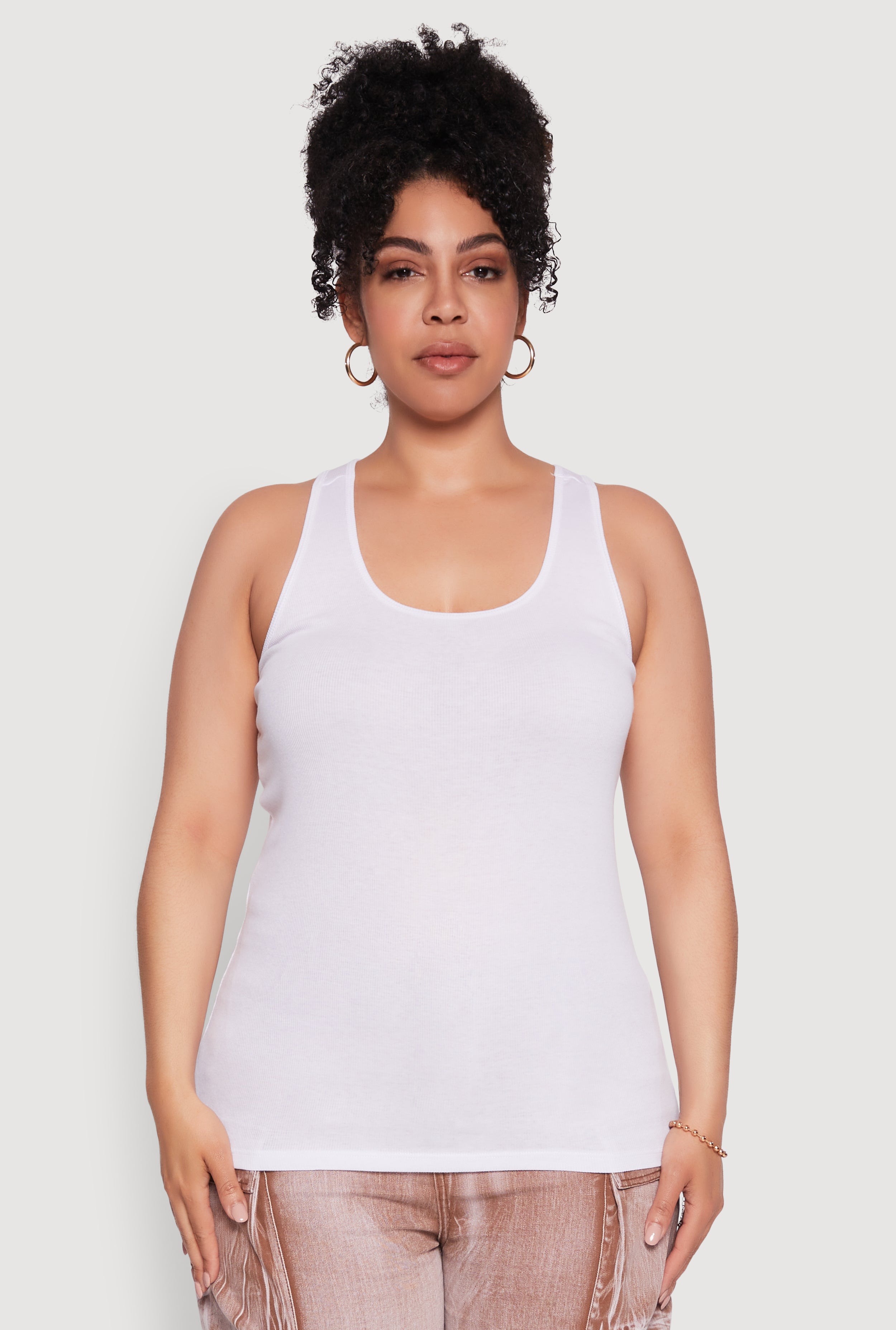 Plus Size Rib Knit Tank Top