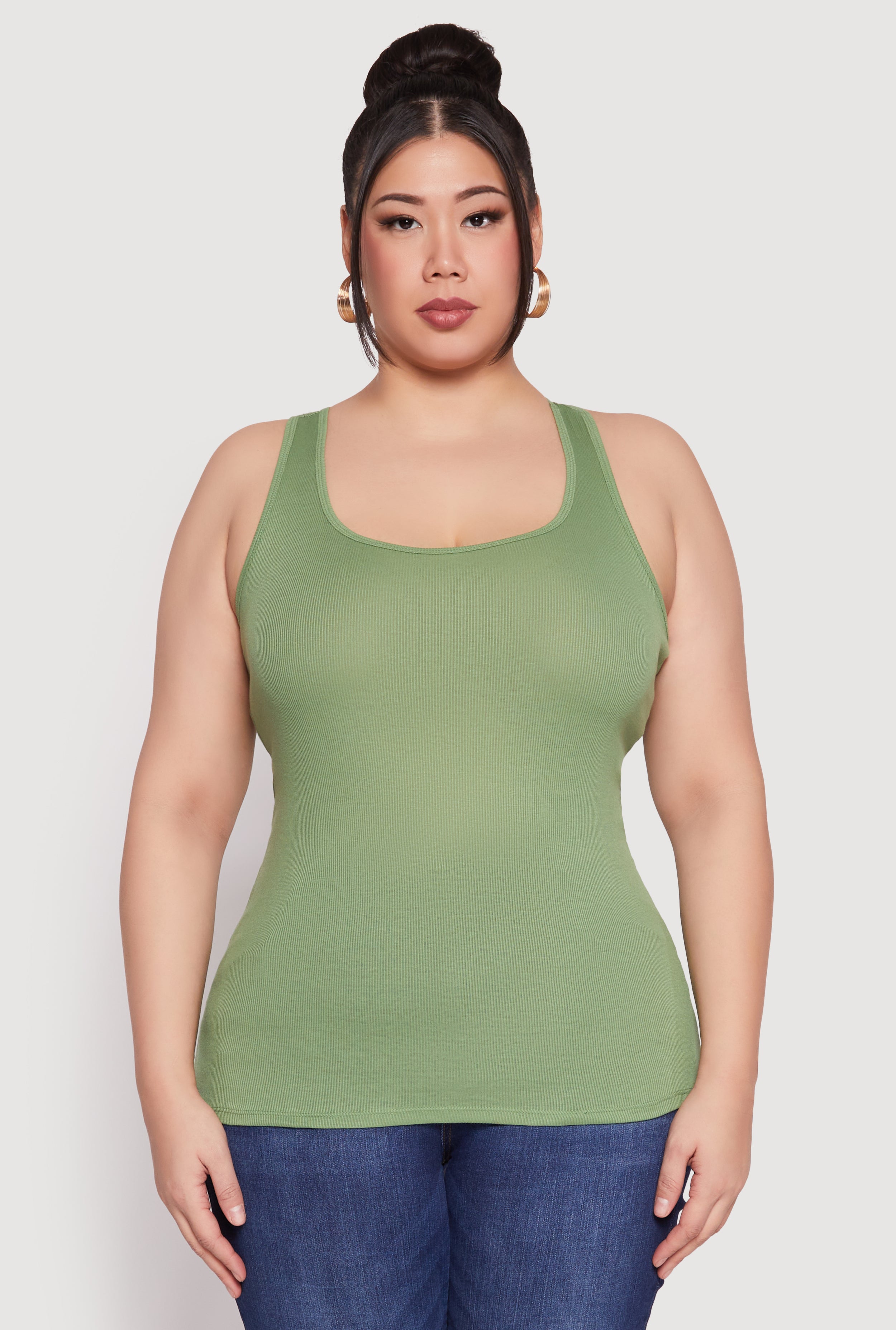 Plus Size Rib Knit Tank Top