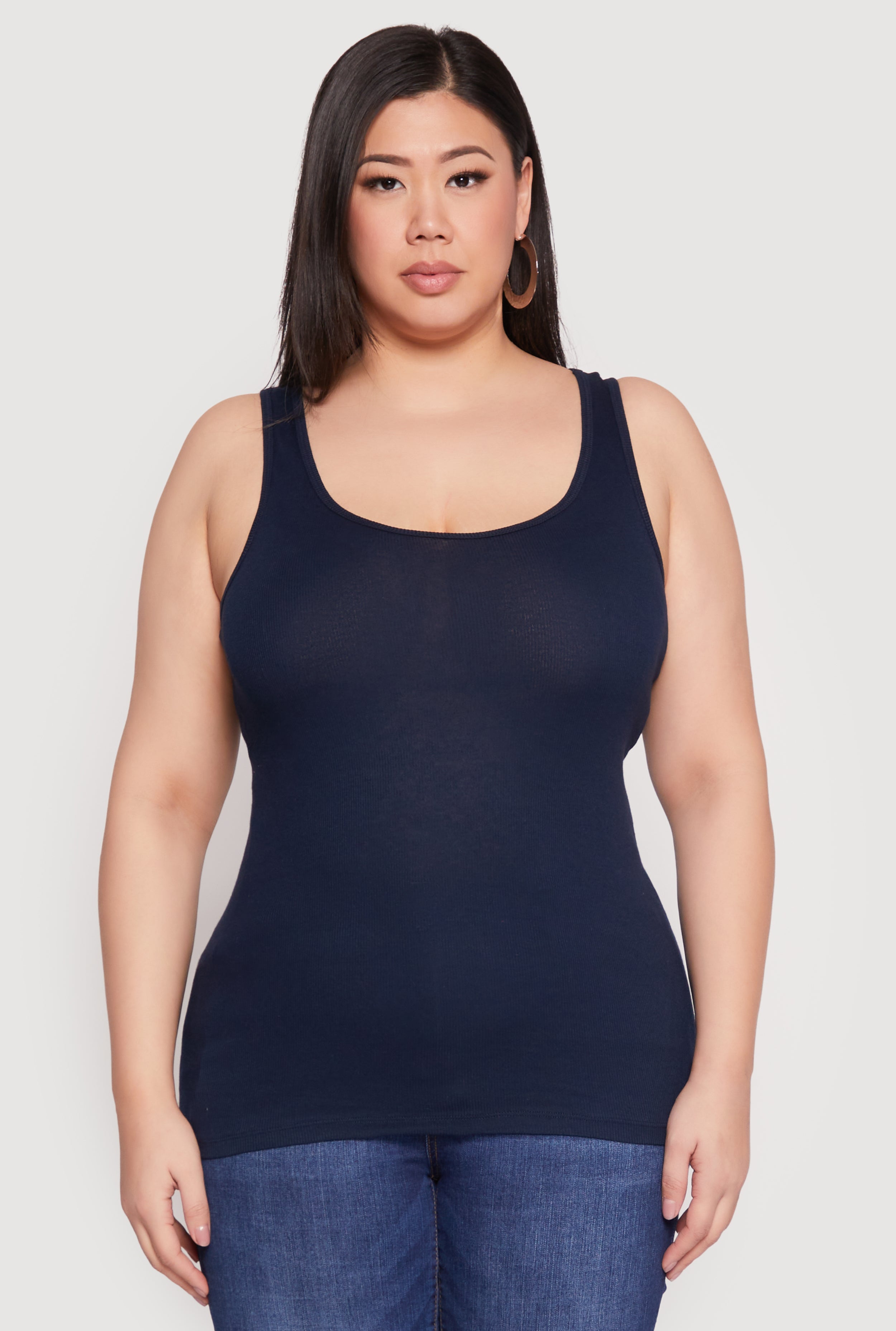 Plus Size Rib Knit Tank Top