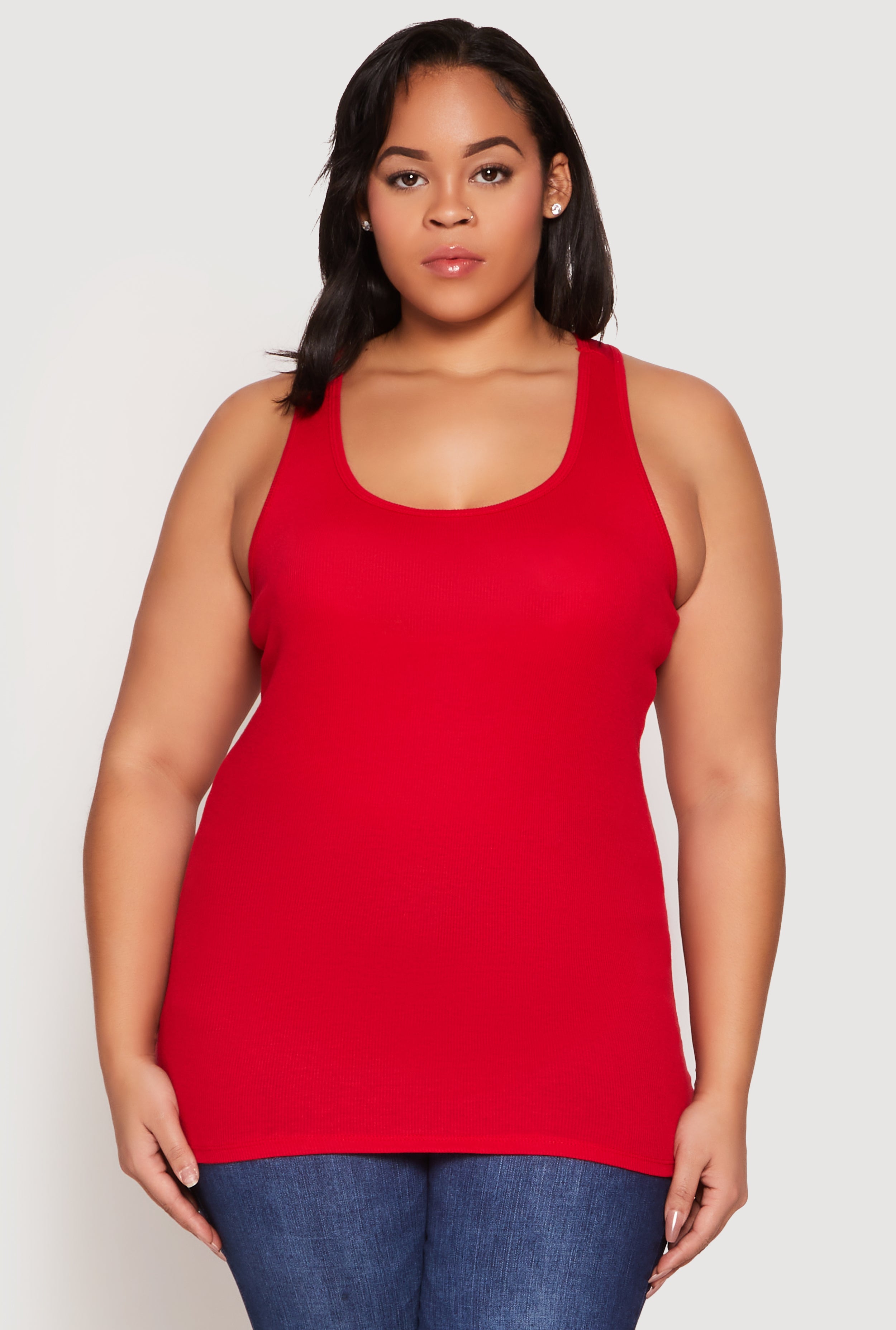 Plus Size Rib Knit Tank Top