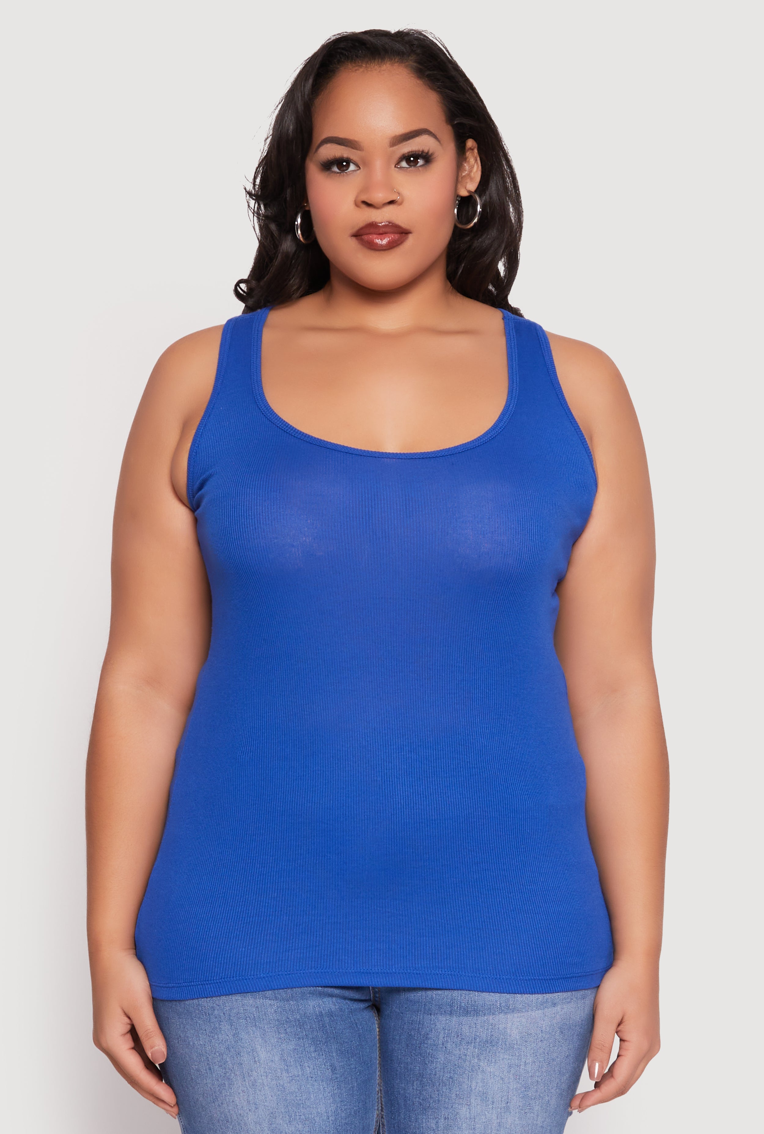 Plus Size Rib Knit Tank Top