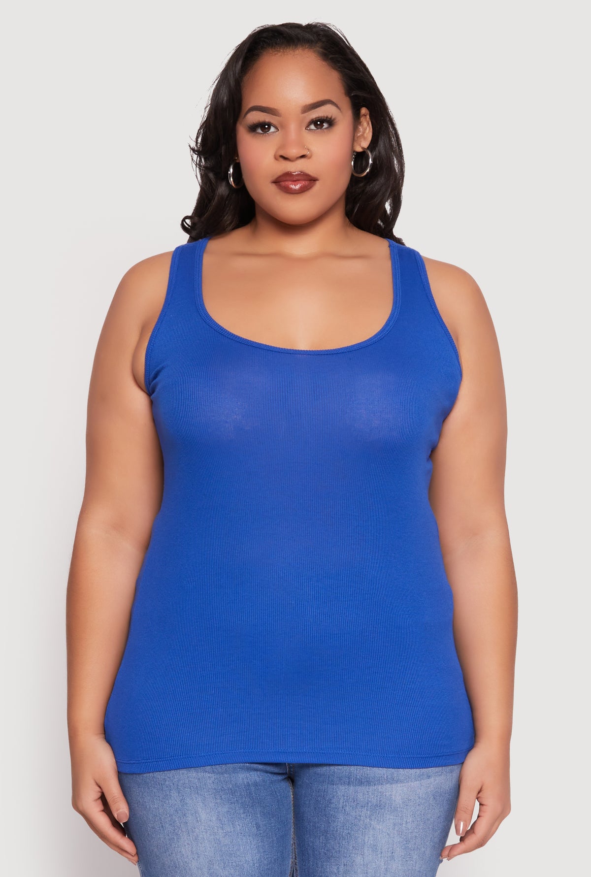 Plus Size Rib Knit Tank Top