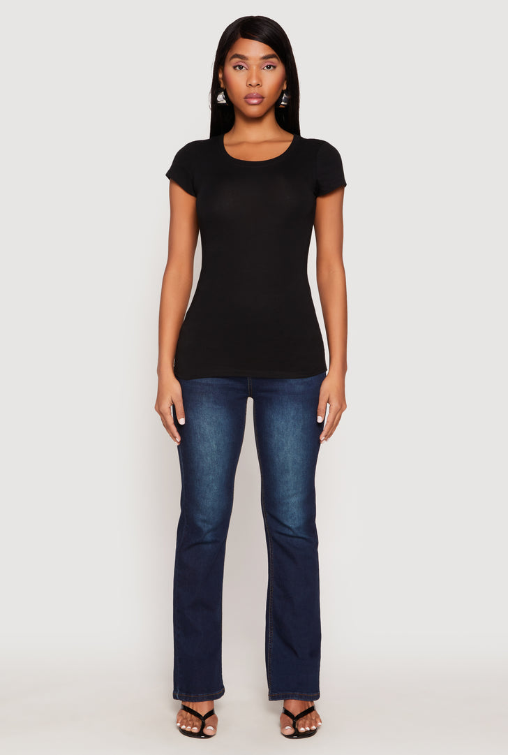 Basic V Neck Short Sleeve Tee