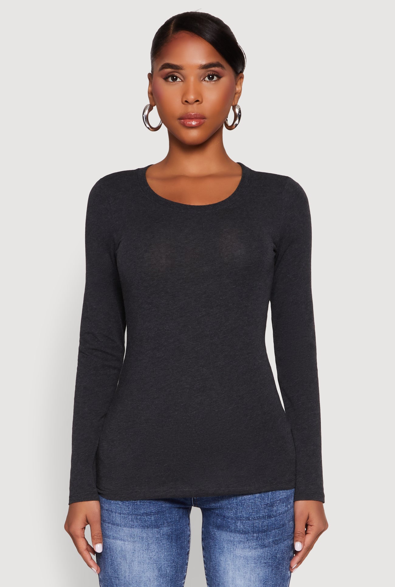 Basic Crew Neck Long Sleeve Tee