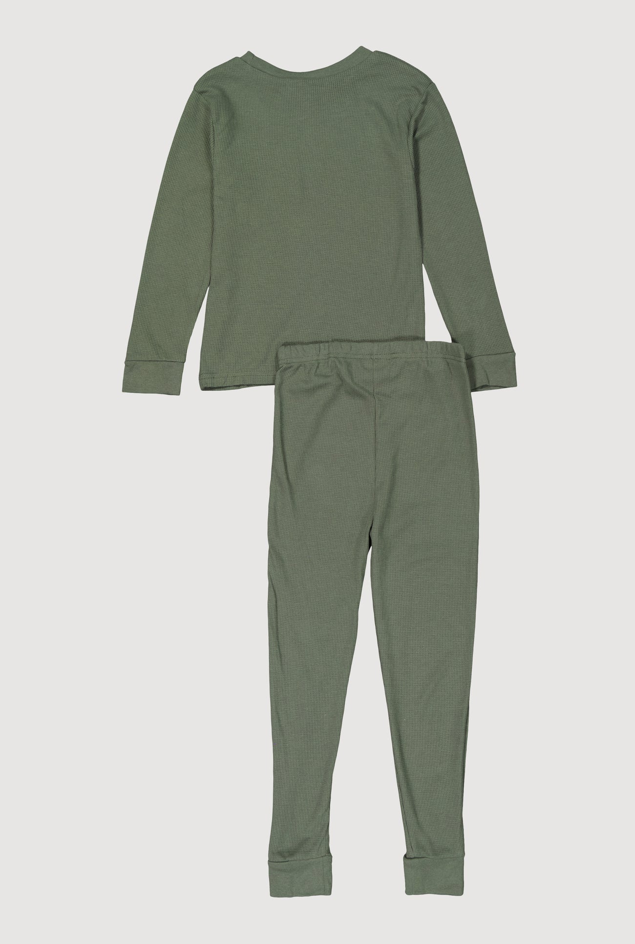 Boys Waffle Knit Long Sleeve Thermal Top and Pants