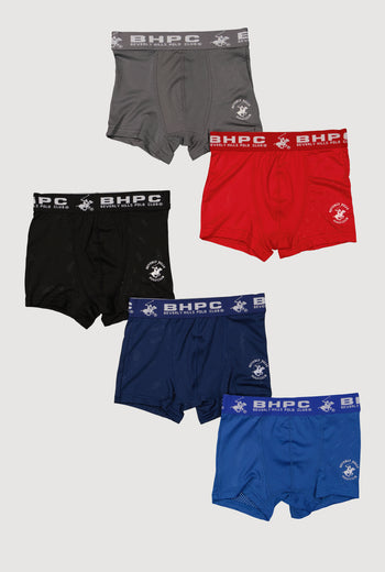 Boys Jersey Mesh Comfortable Fit Boxer Briefs 5 Pack
