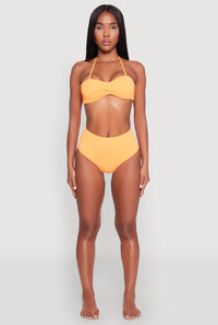 Twist Front Halter Neck Bandeau Bikini Top