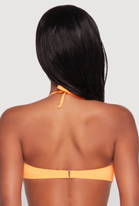 Twist Front Halter Neck Bandeau Bikini Top