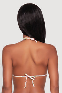 Citrus Print Tie Back Bikini Top