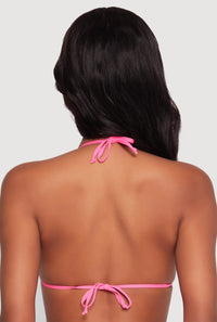 Halter Neck Triangle Bikini Top