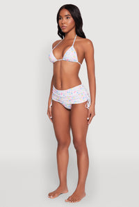 Tropical Geometric Patterned Swim Bikini Top
