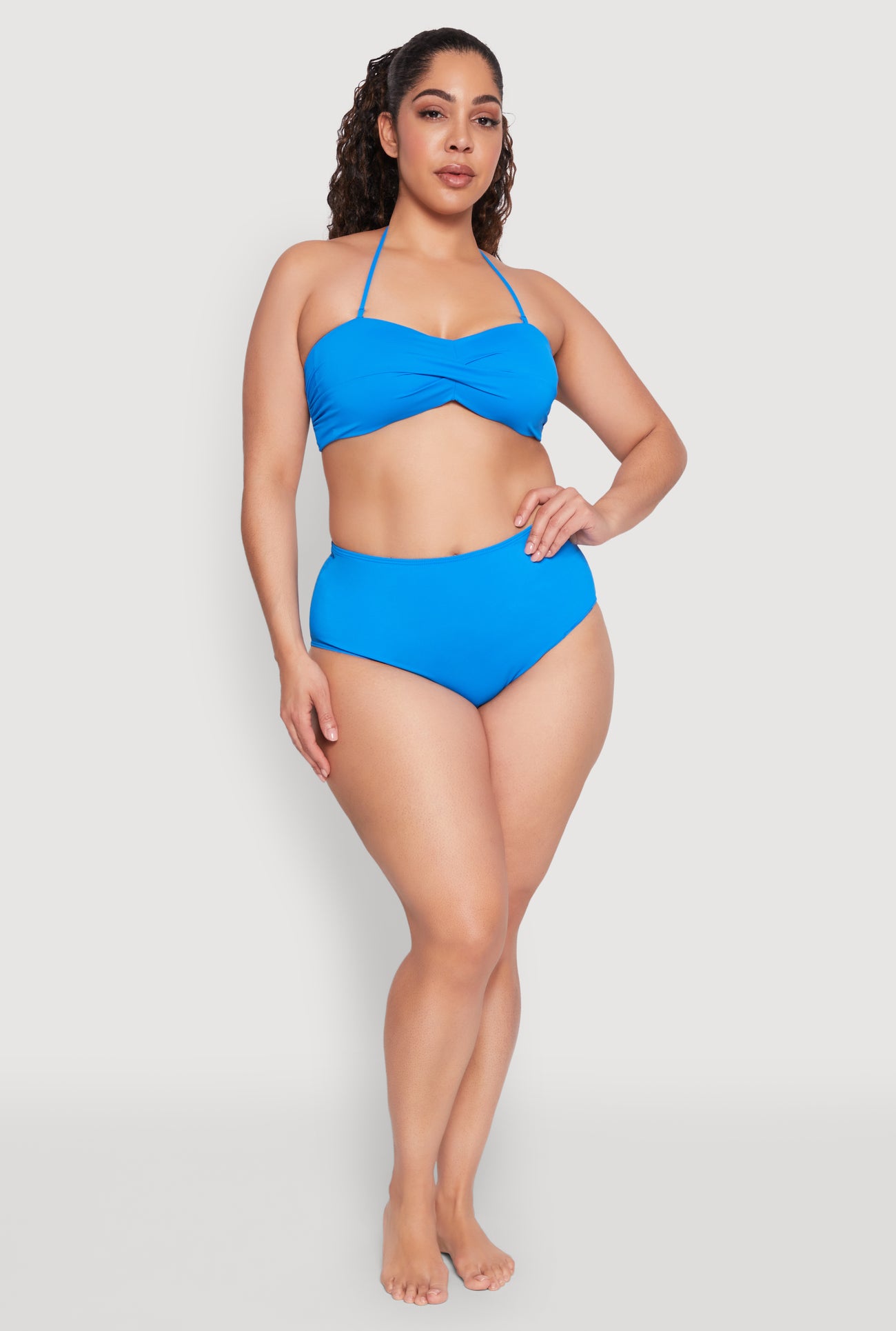 Plus Size Convertible Twist Front Swim Bikini Top