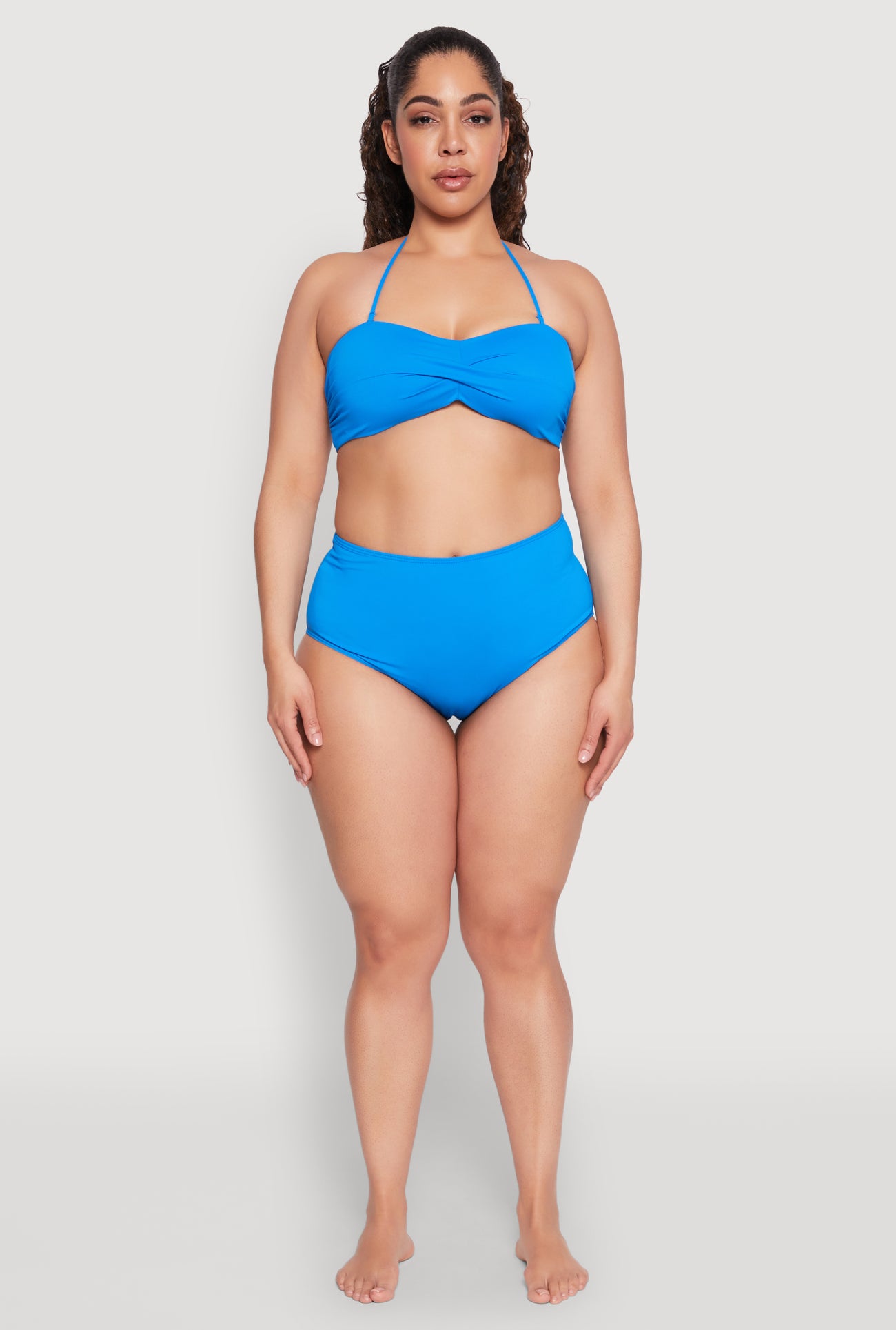 Plus Size Convertible Twist Front Swim Bikini Top